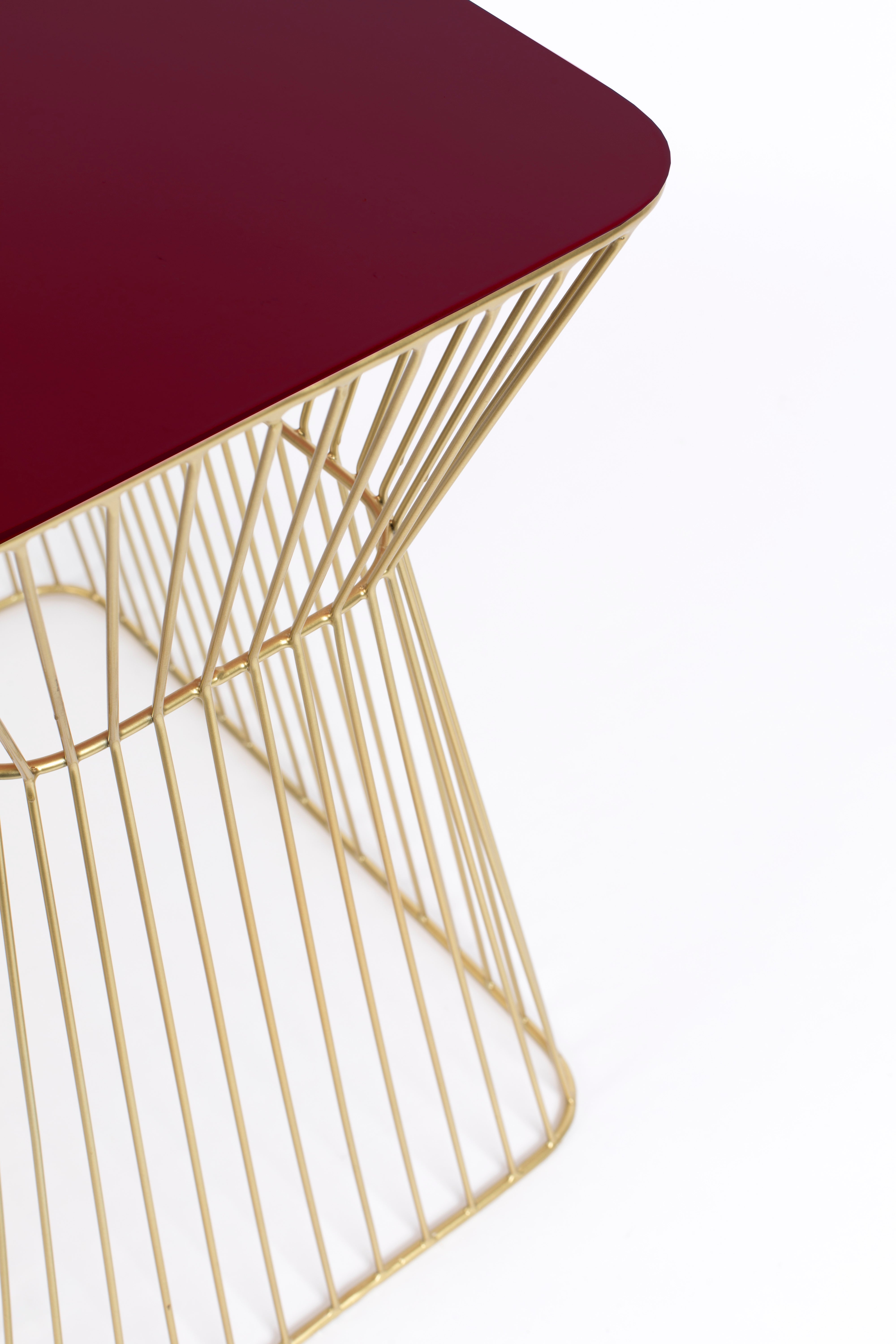 Bold Monkey No Offence Wine Red Side Table