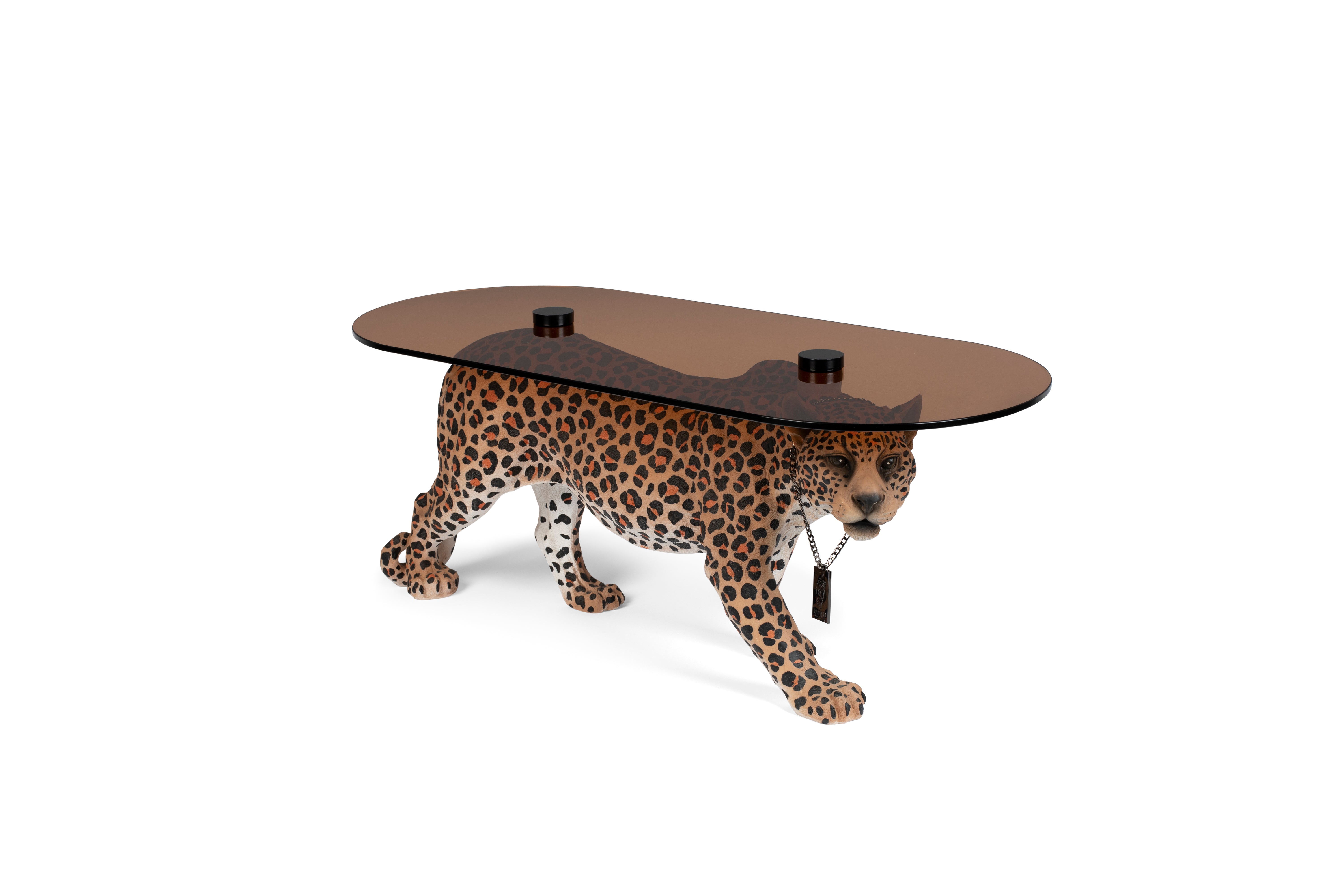 Bold Monkey Dope As Hell Spotted Panther Coffee Table