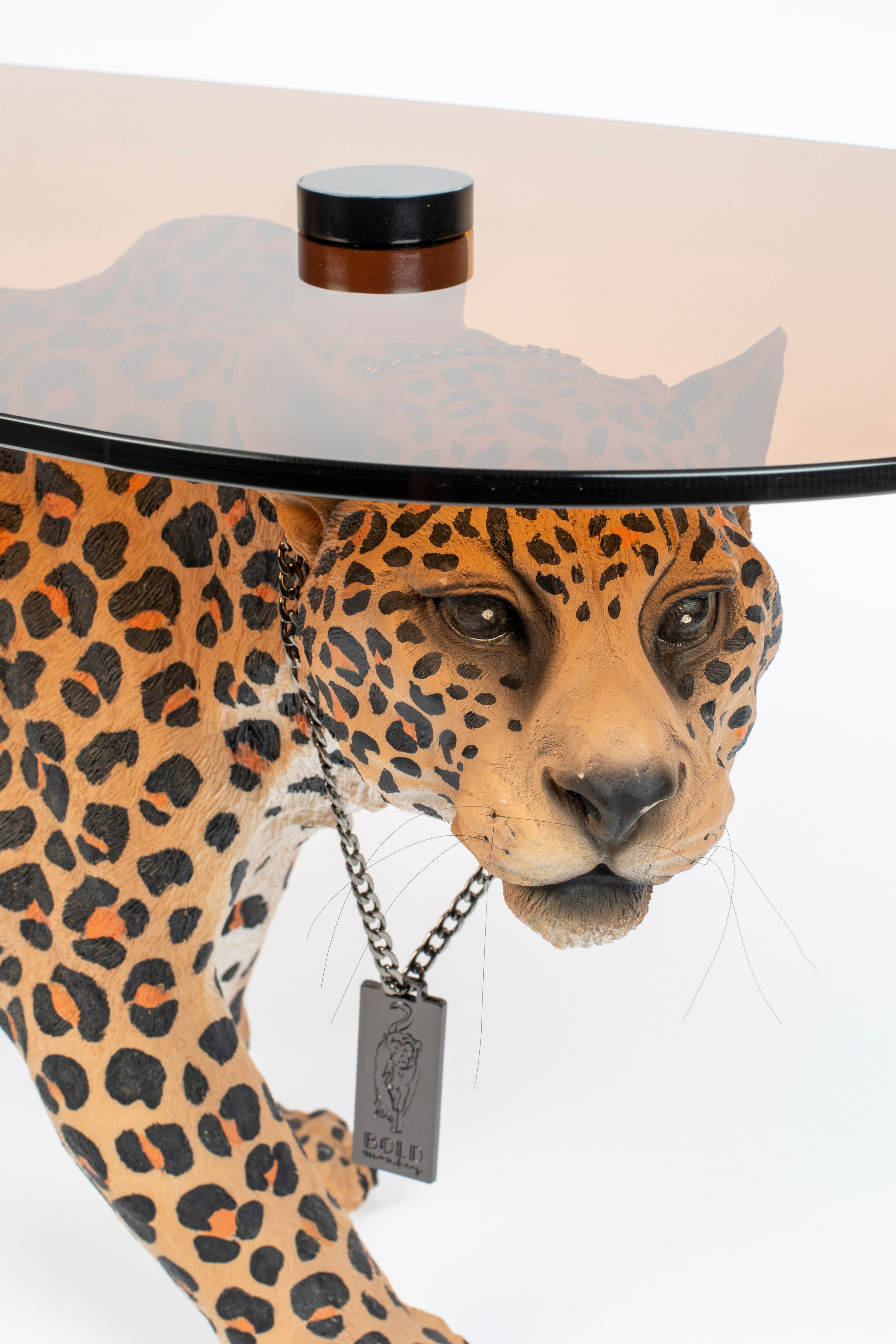 Bold Monkey Dope As Hell Spotted Panther Coffee Table