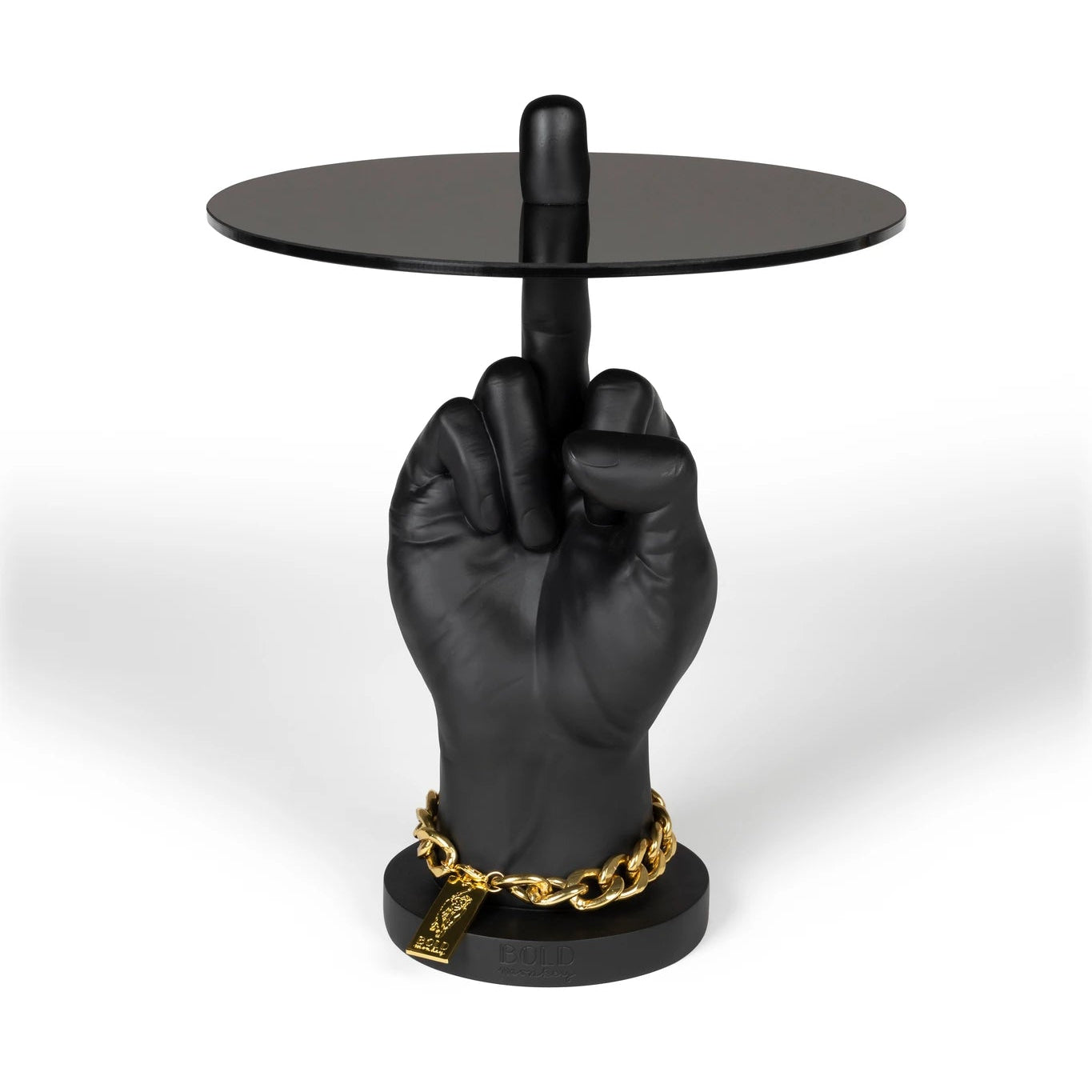 Bold Monkey Fother Mucker Black Aluminium Side Table