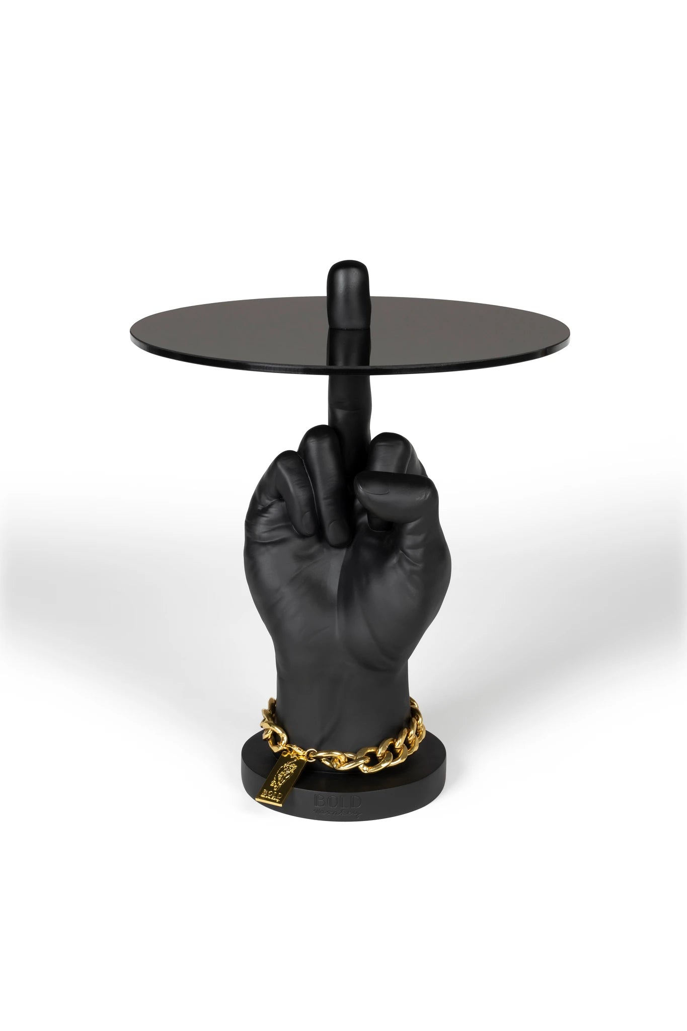 Bold Monkey Fother Mucker Black Aluminium Side Table