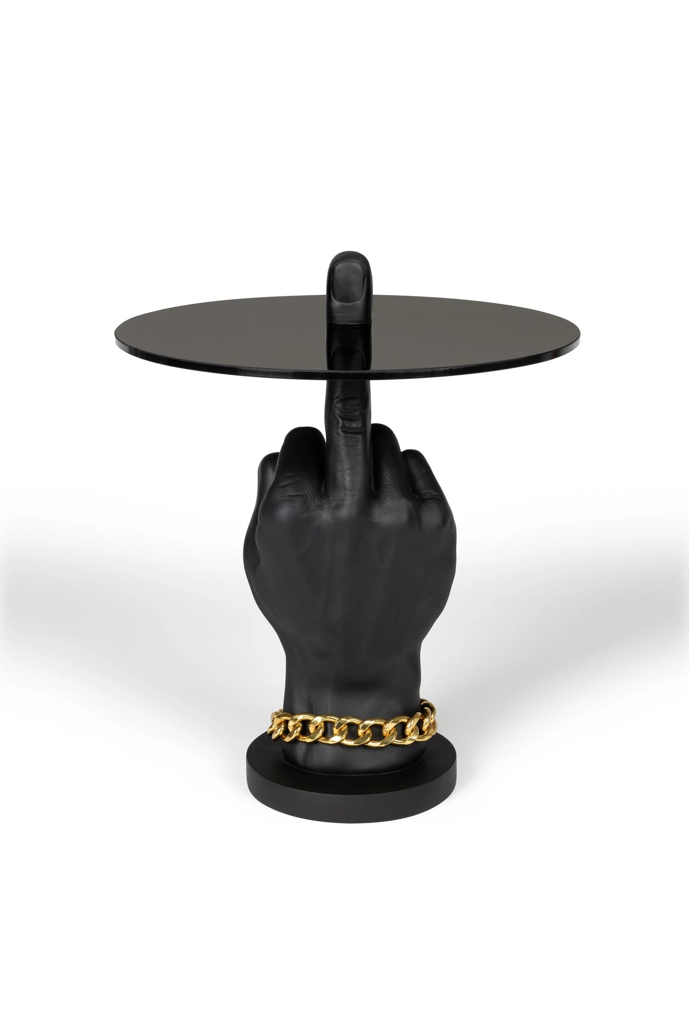 Bold Monkey Fother Mucker Black Aluminium Side Table