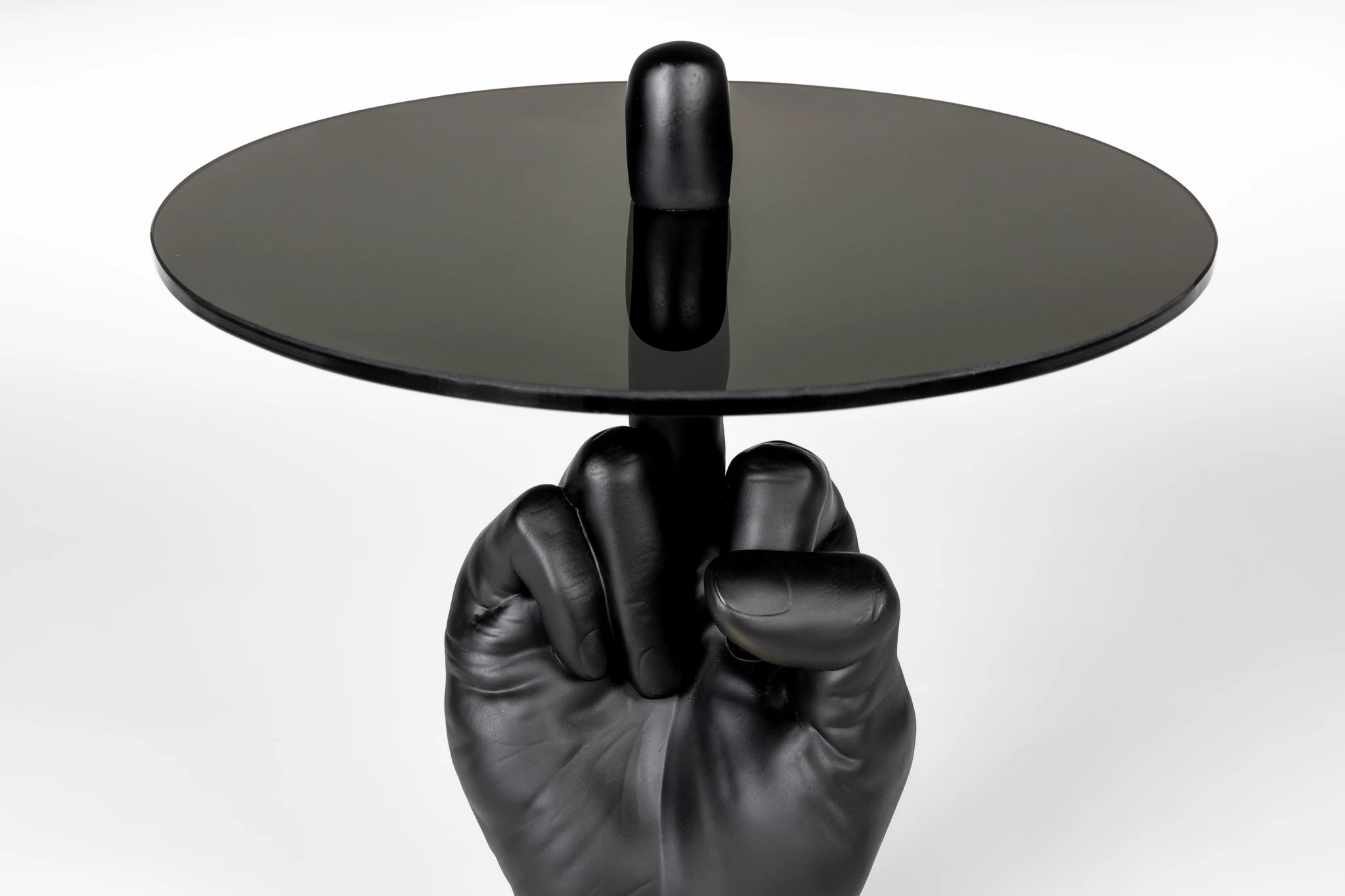 Bold Monkey Fother Mucker Black Aluminium Side Table