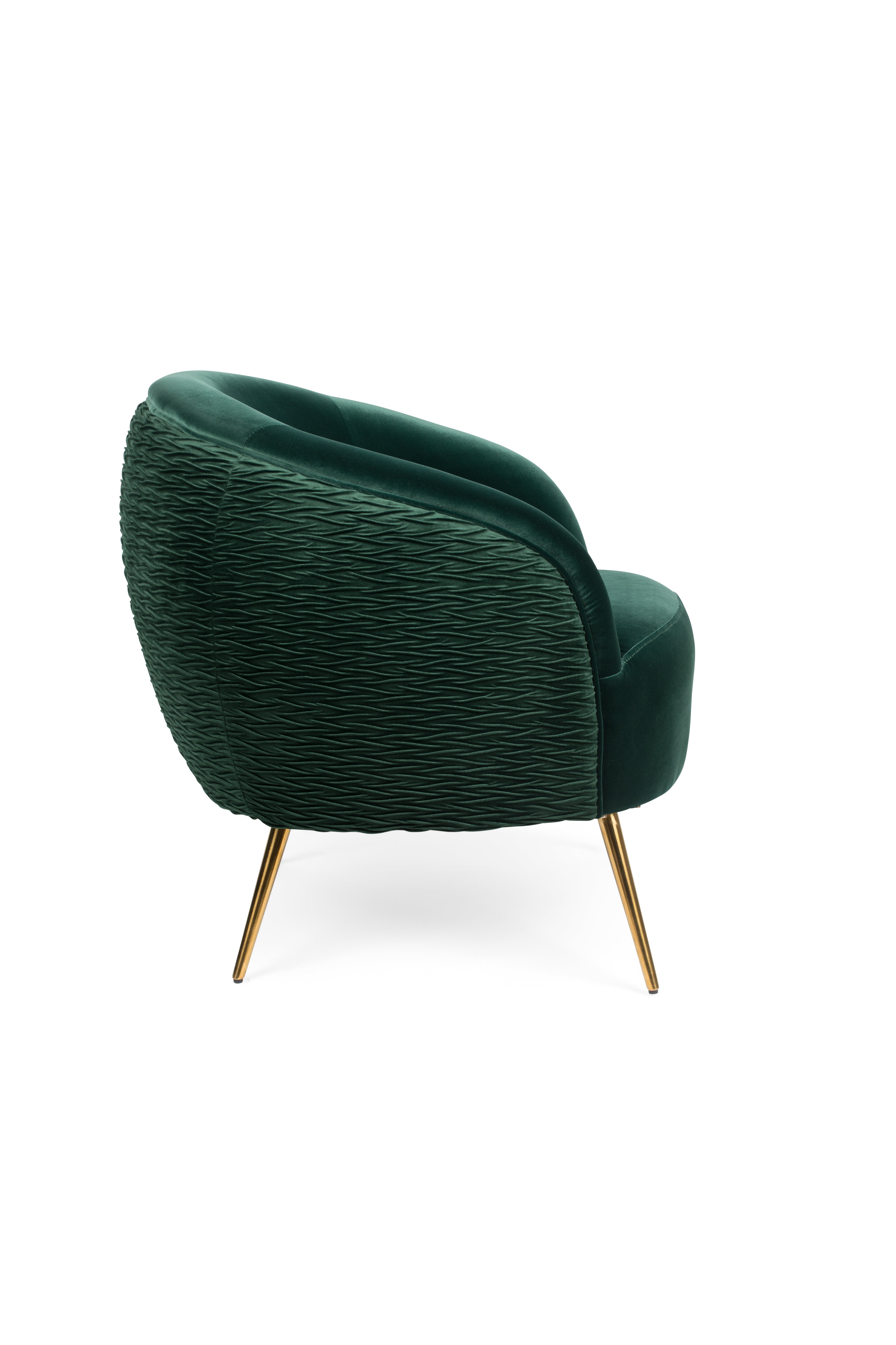 Bold Monkey So Curvy Lounge Dark Green Velvet Armchair