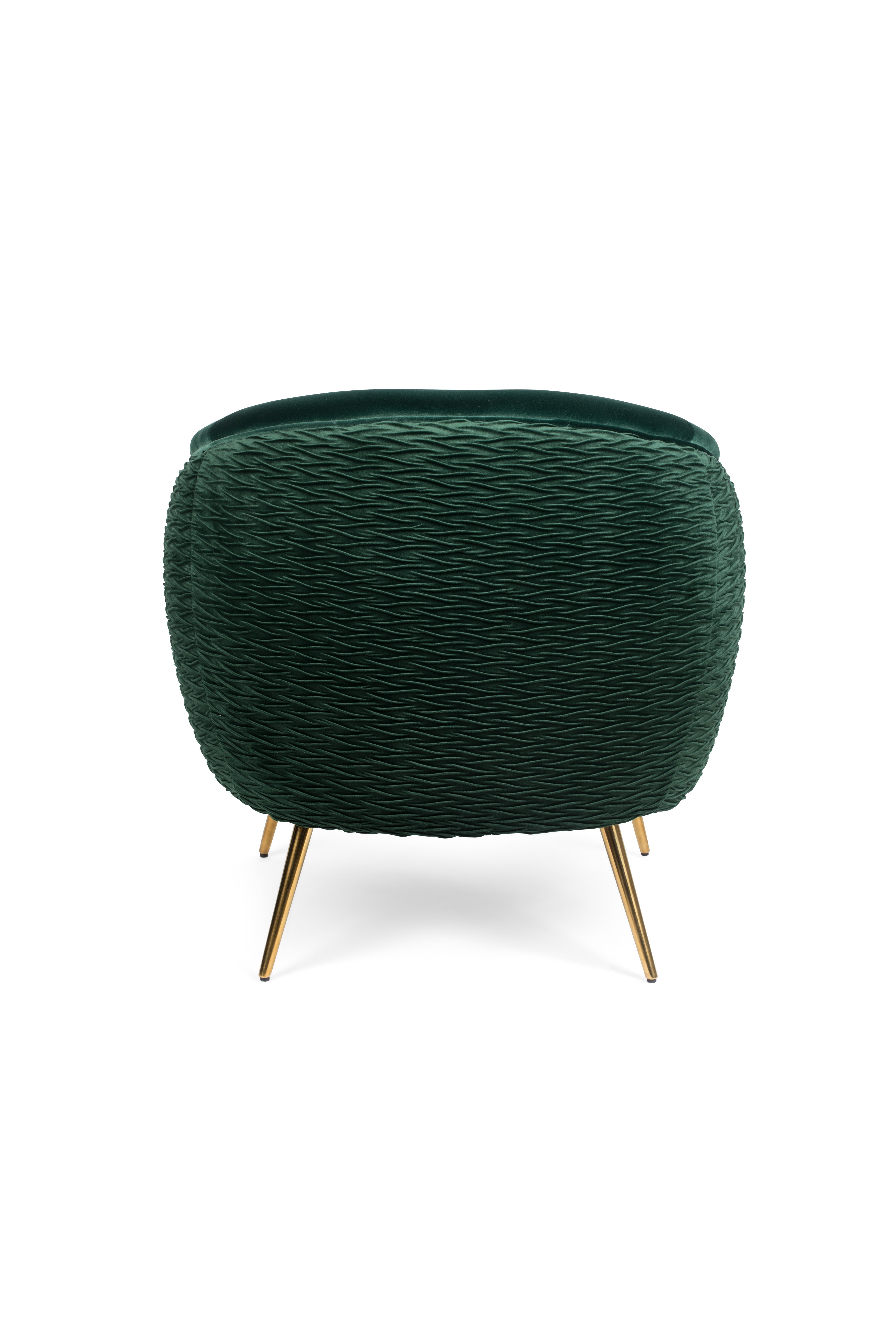 Bold Monkey So Curvy Lounge Dark Green Velvet Armchair