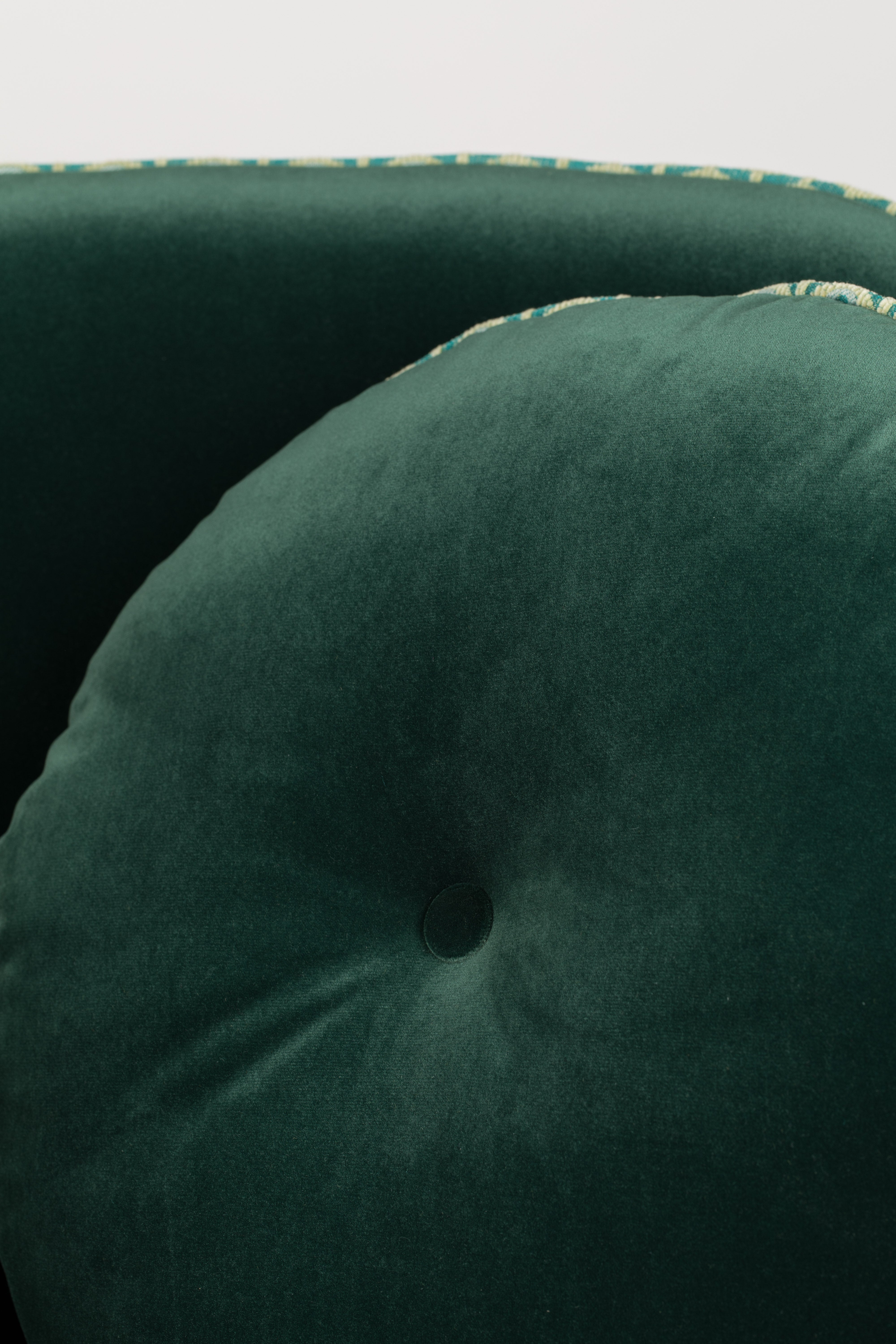 Bold Monkey Sassy Granny Dark Green Velvet Armchair