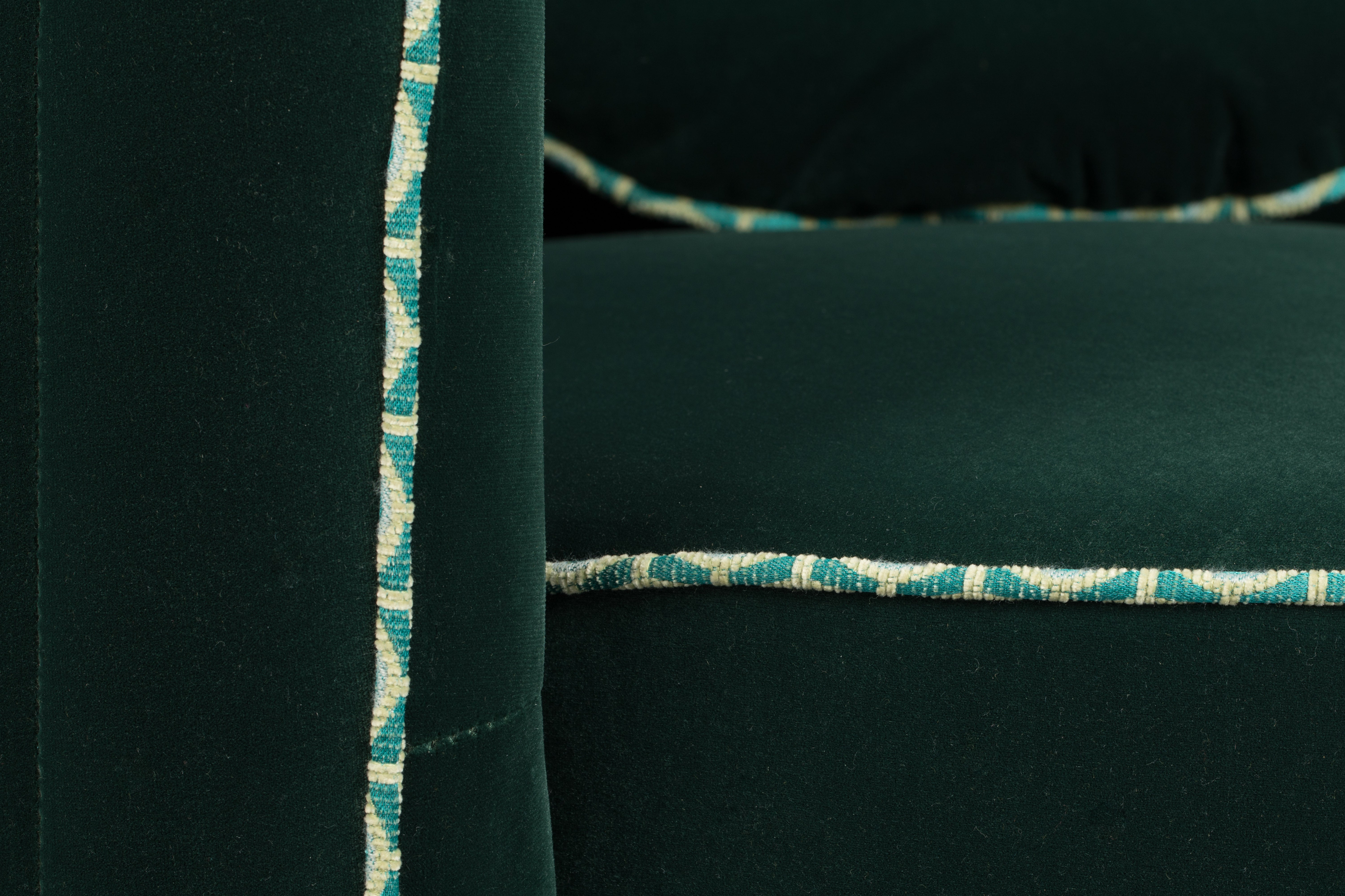 Bold Monkey Sassy Granny Dark Green Velvet Armchair