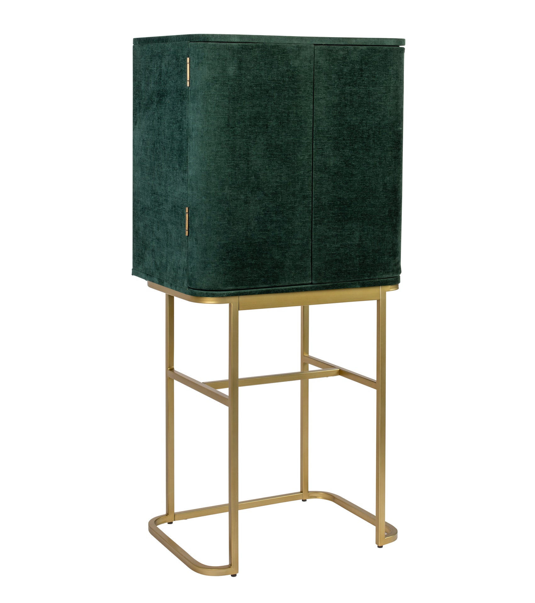 Bold Monkey Ava Morgana Green Velvet Drinks Cabinet