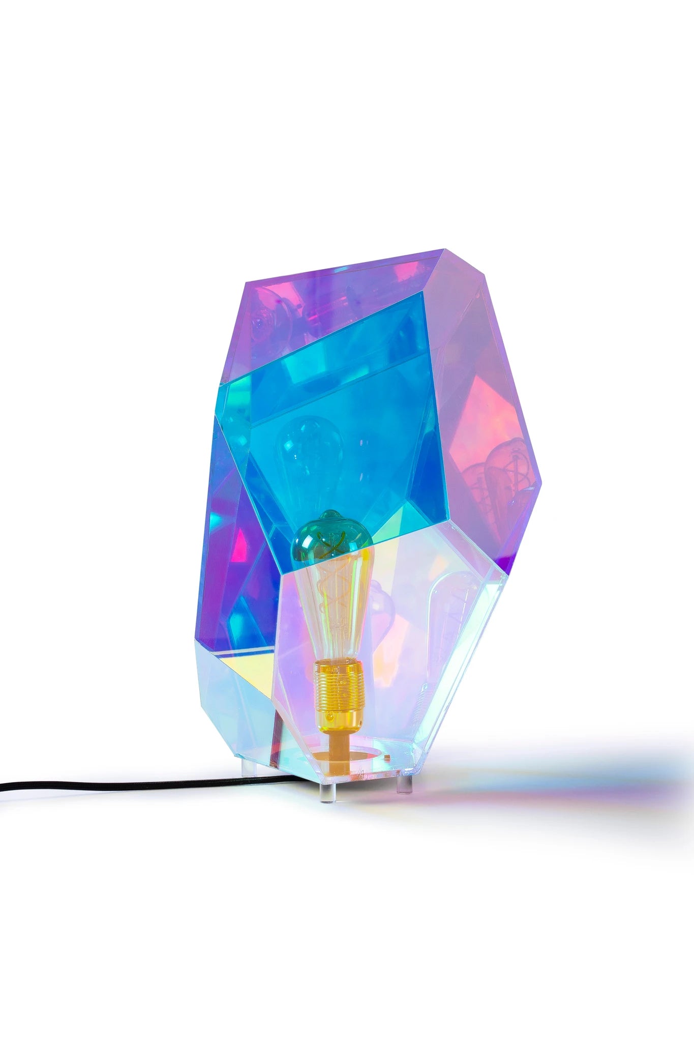 Bold Monkey Diamond Dear Silver Aluminium Table Lamp