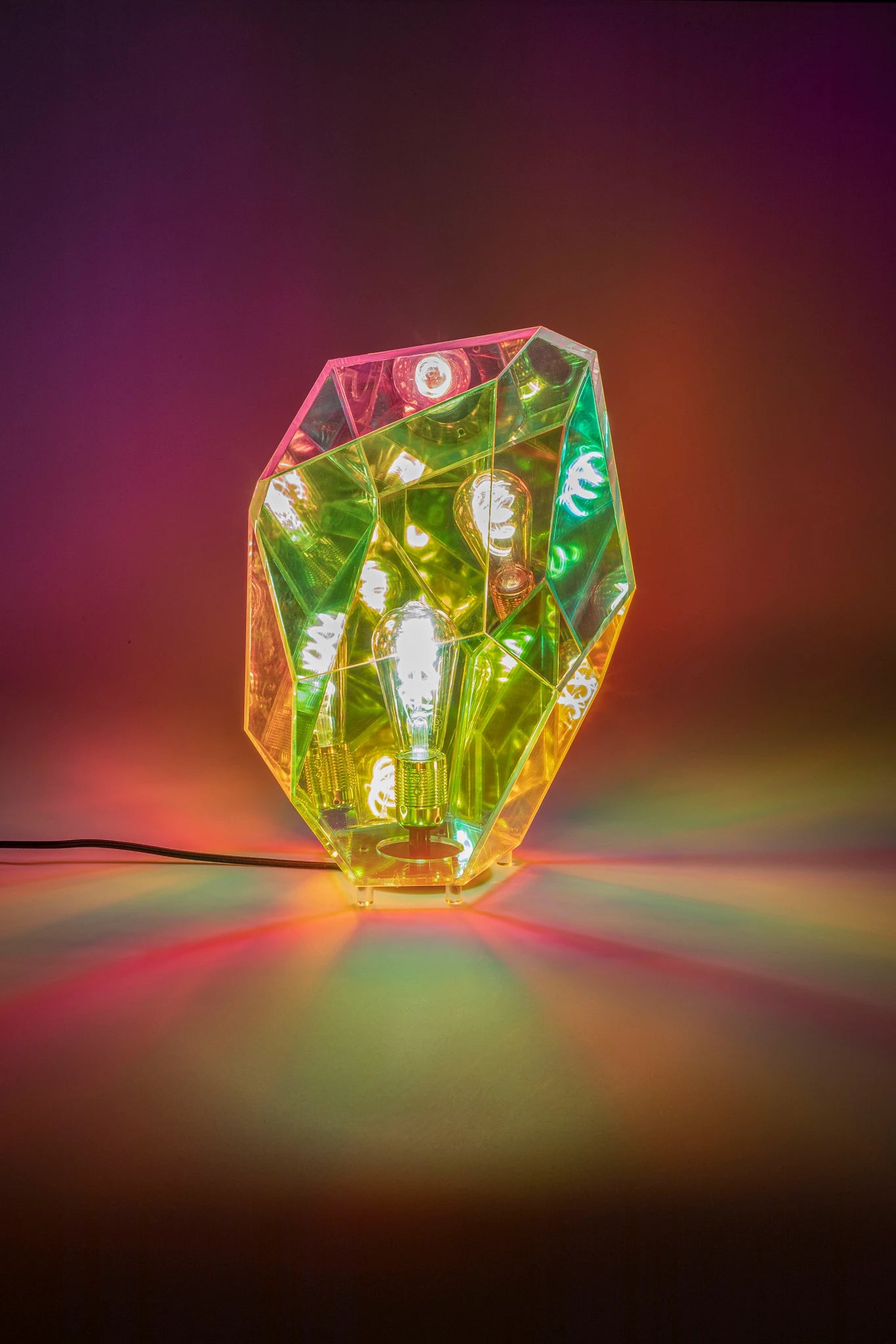Bold Monkey Diamond Dear Silver Aluminium Table Lamp