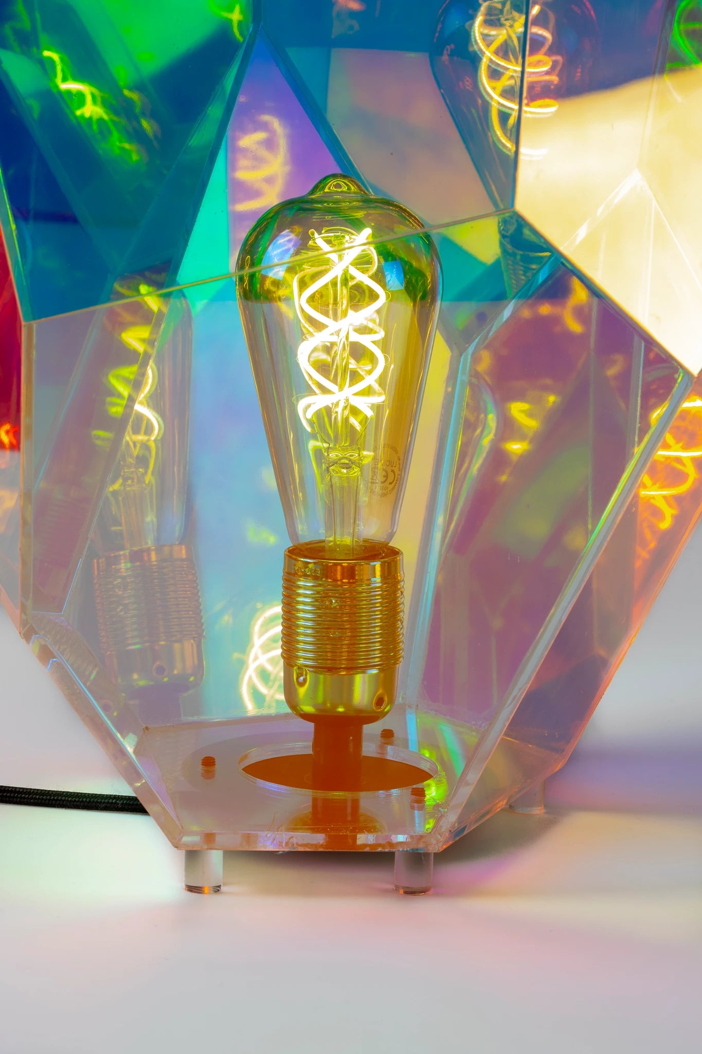 Bold Monkey Diamond Dear Silver Aluminium Table Lamp