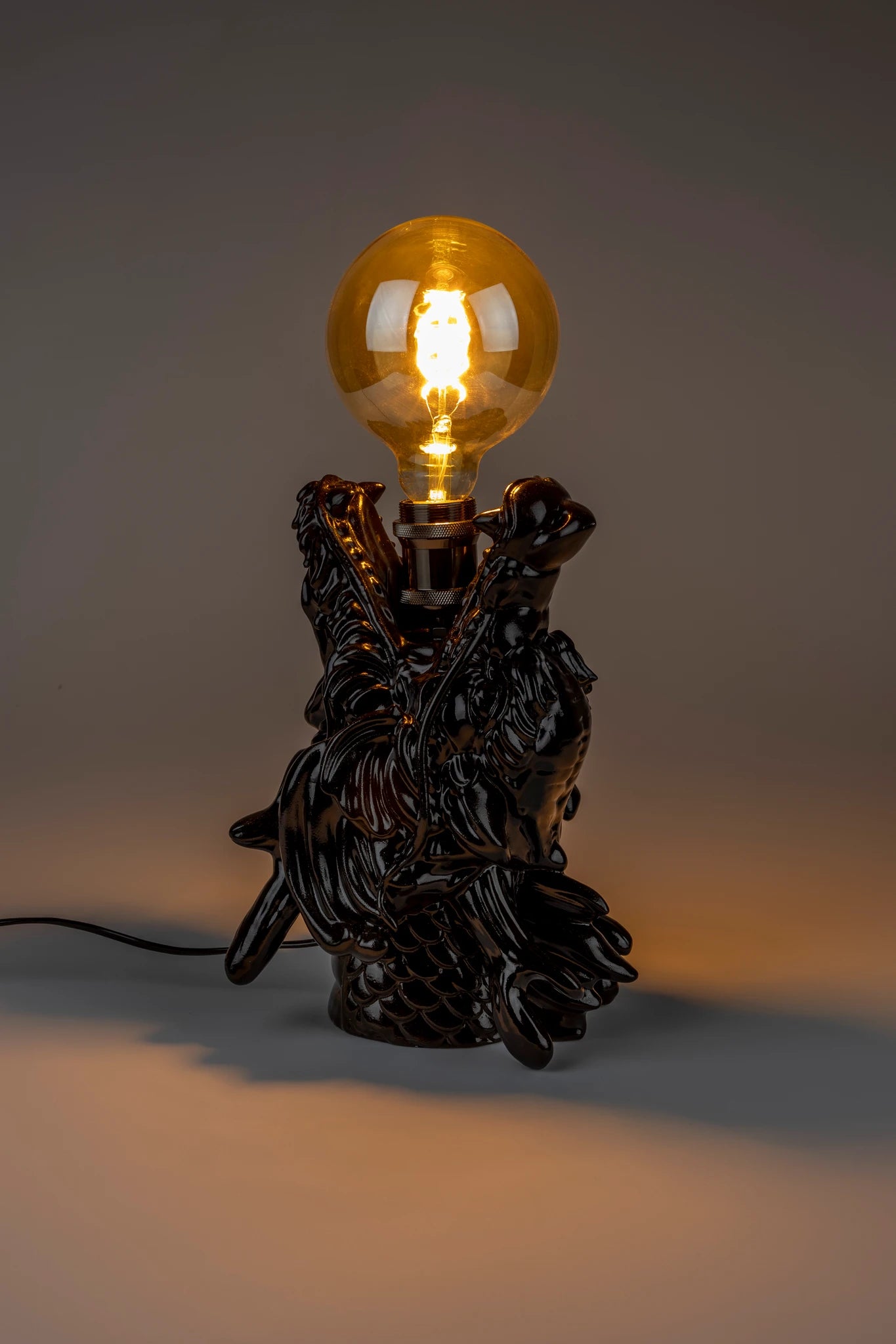 Bold Monkey Dragonized Bastard Gold Table Lamp