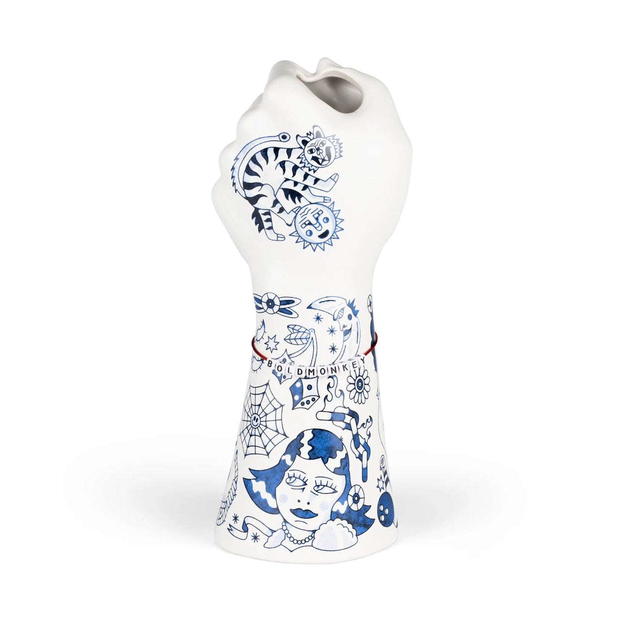 Bold Monkey Liberty Matters Blue Ceramic Vase