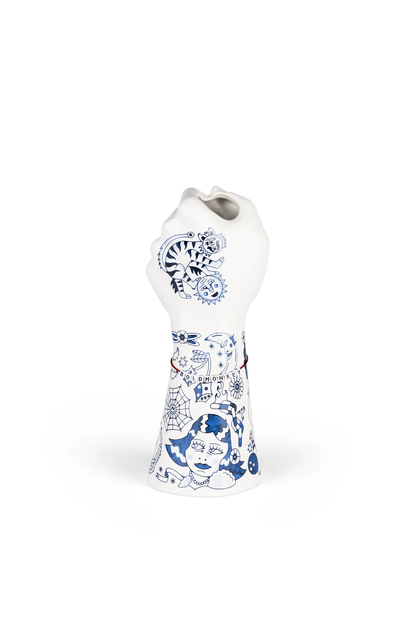 Bold Monkey Liberty Matters Blue Ceramic Vase