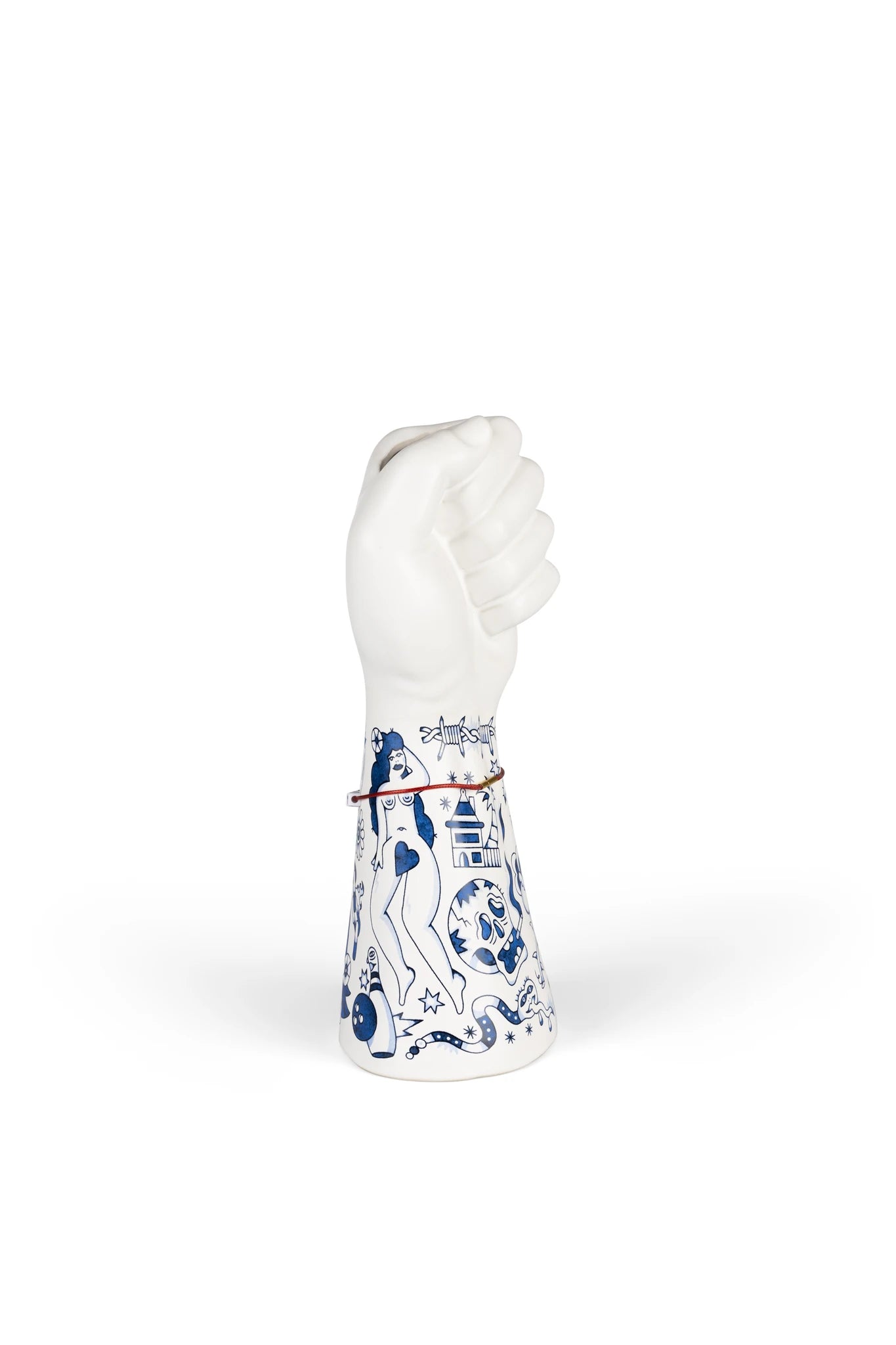 Bold Monkey Liberty Matters Blue Ceramic Vase