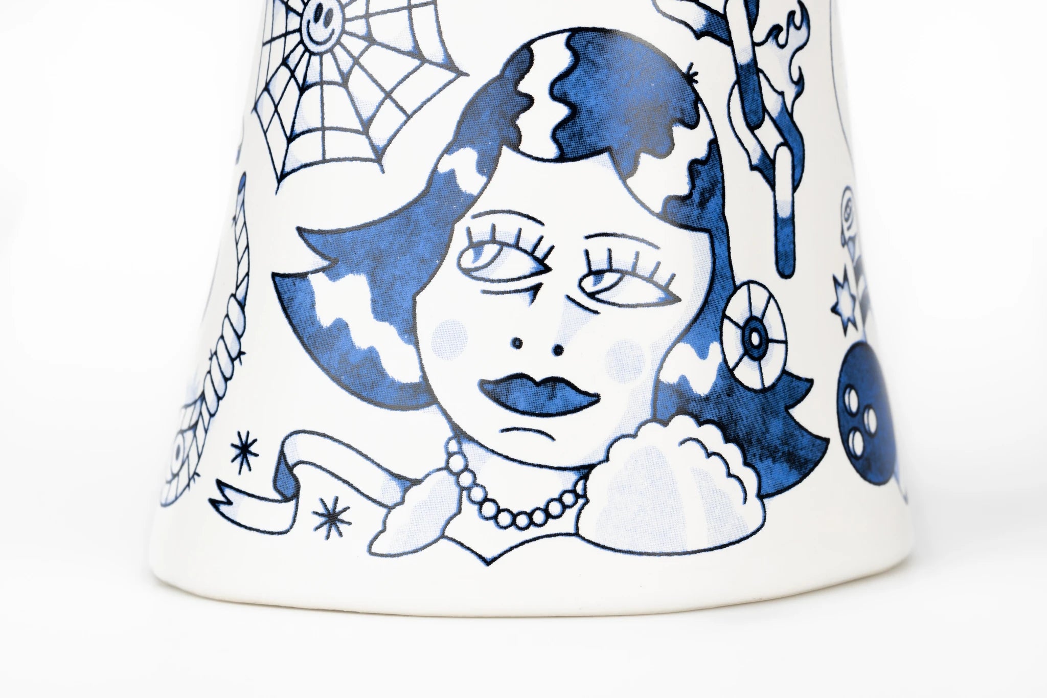 Bold Monkey Liberty Matters Blue Ceramic Vase