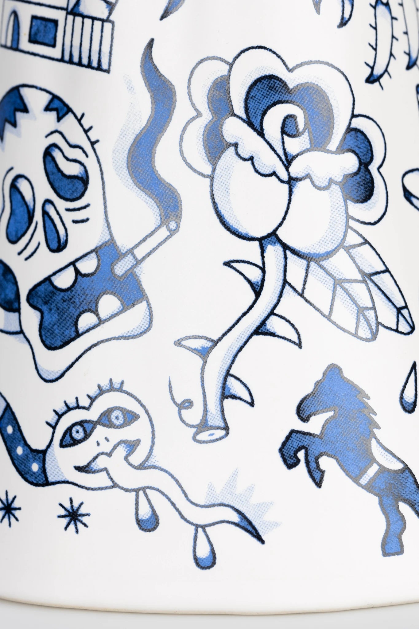 Bold Monkey Liberty Matters Blue Ceramic Vase
