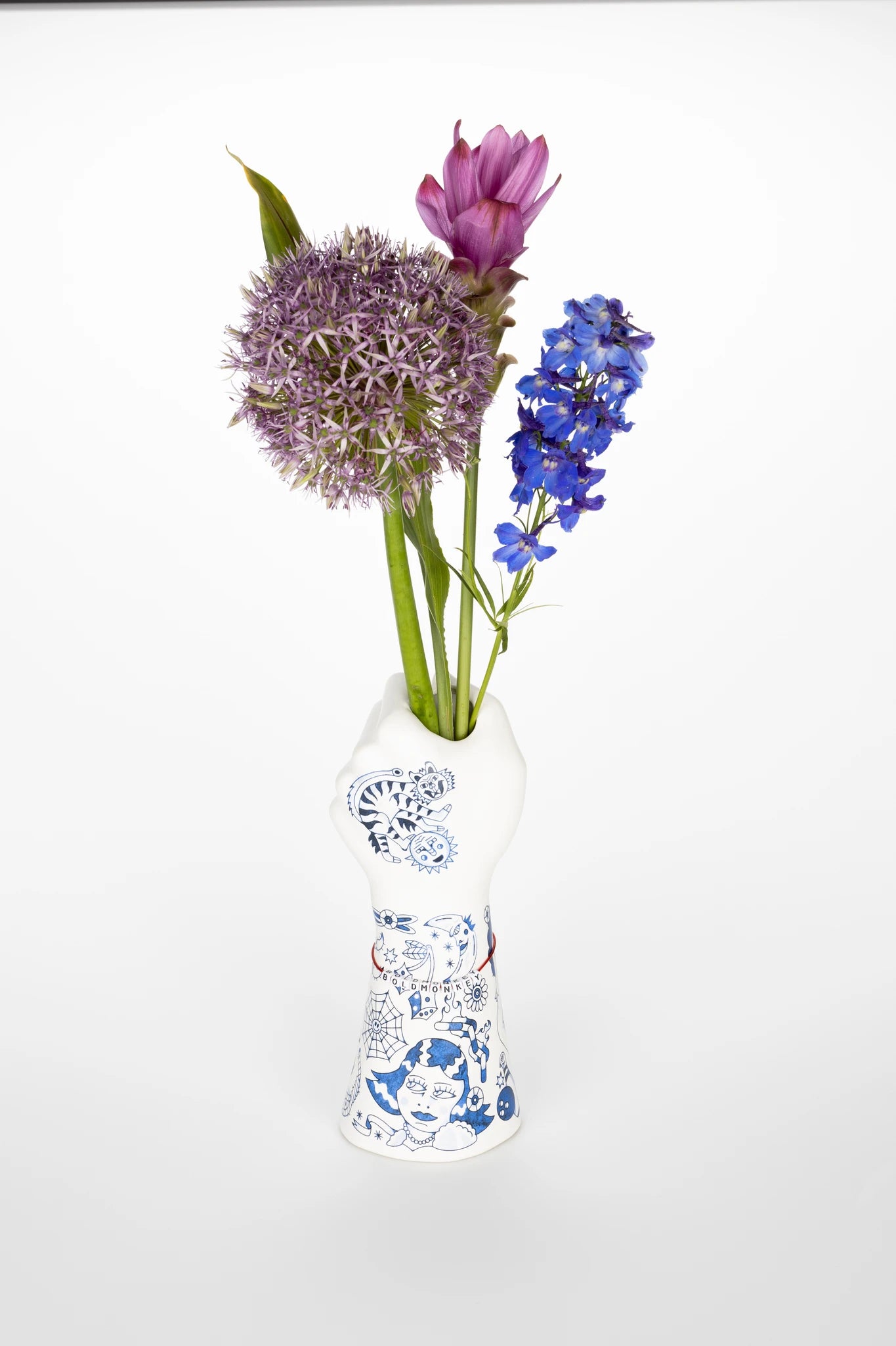 Bold Monkey Liberty Matters Blue Ceramic Vase