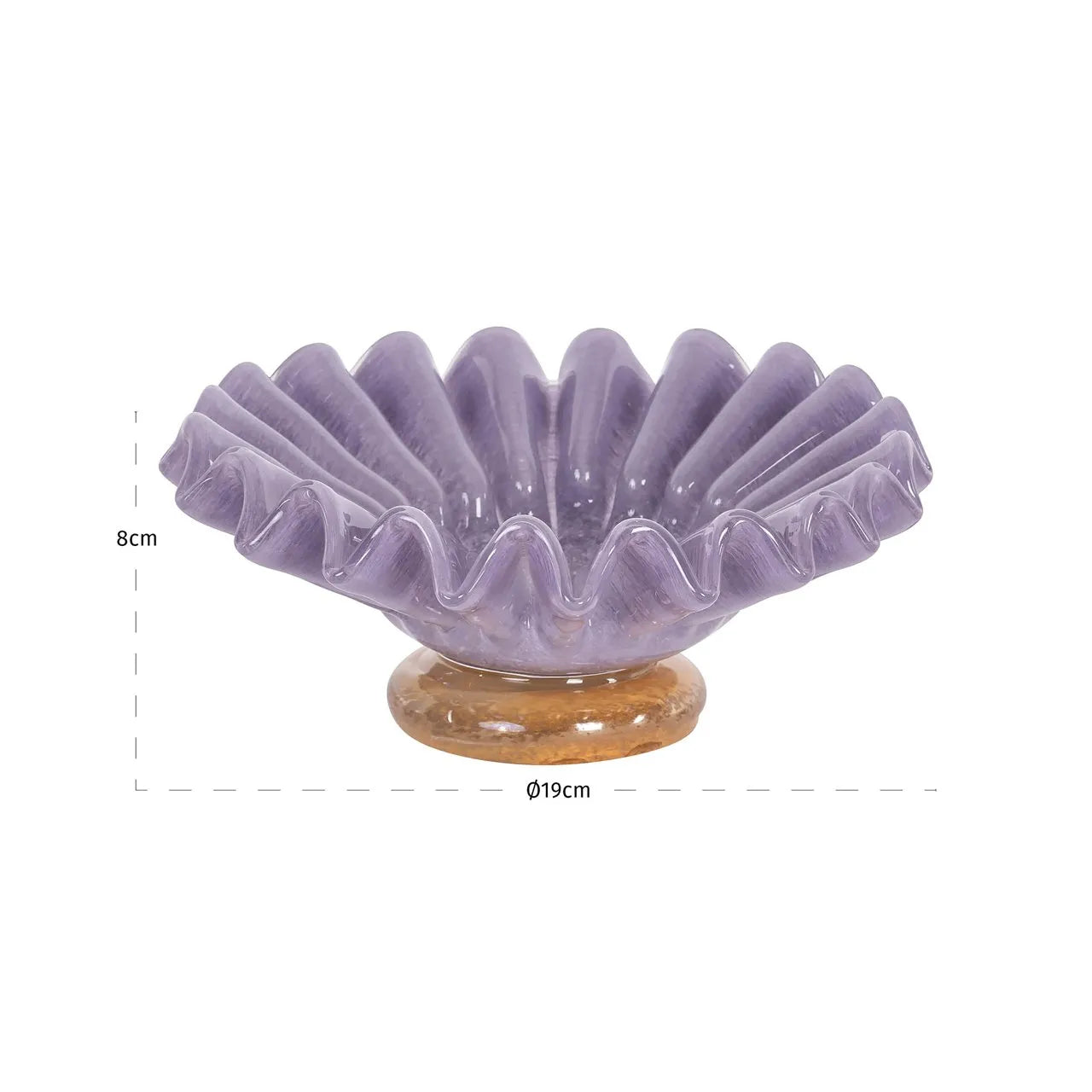 Richmond Interiors Beaudyle Purple Glass Bowl