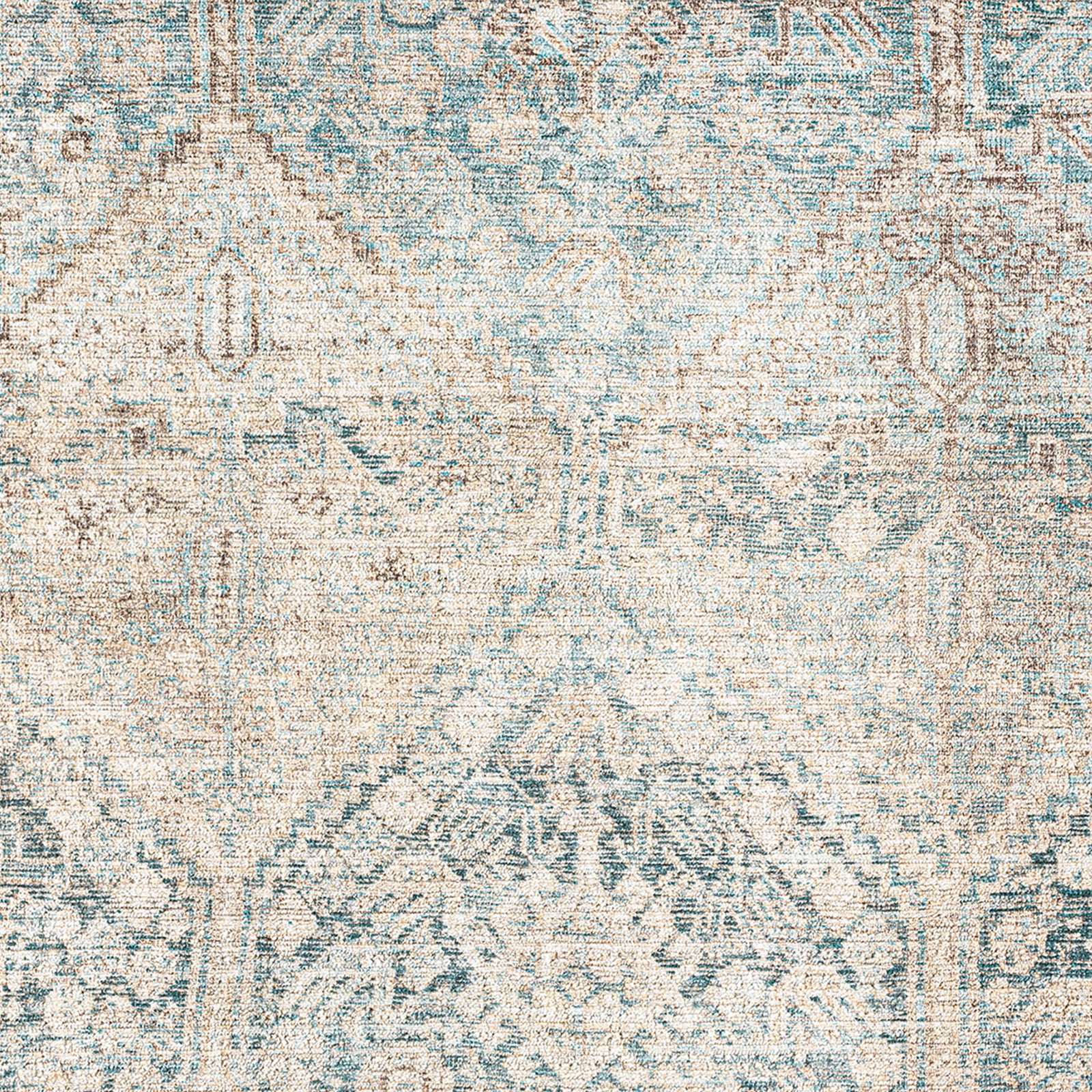 Marlene Becki Owens Vintage Traditional Vintage Boho Natural & Emerald Polyester Rug 117x170cm - colour swatch