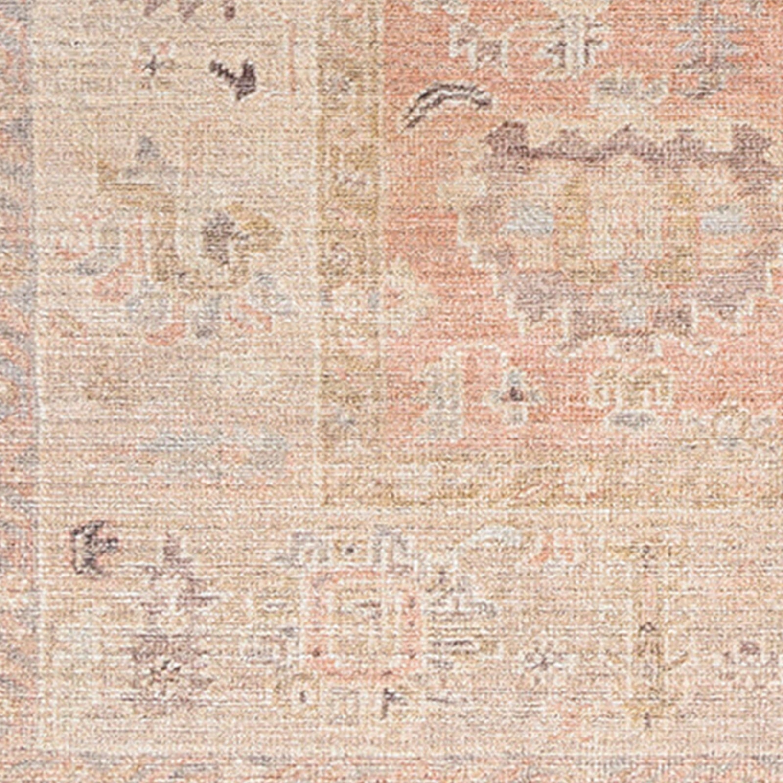 Marlene Becki Owens Vintage Traditional Vintage Boho Pink & Dusty Pink Polyester Rug 117x170cm - colour swatch