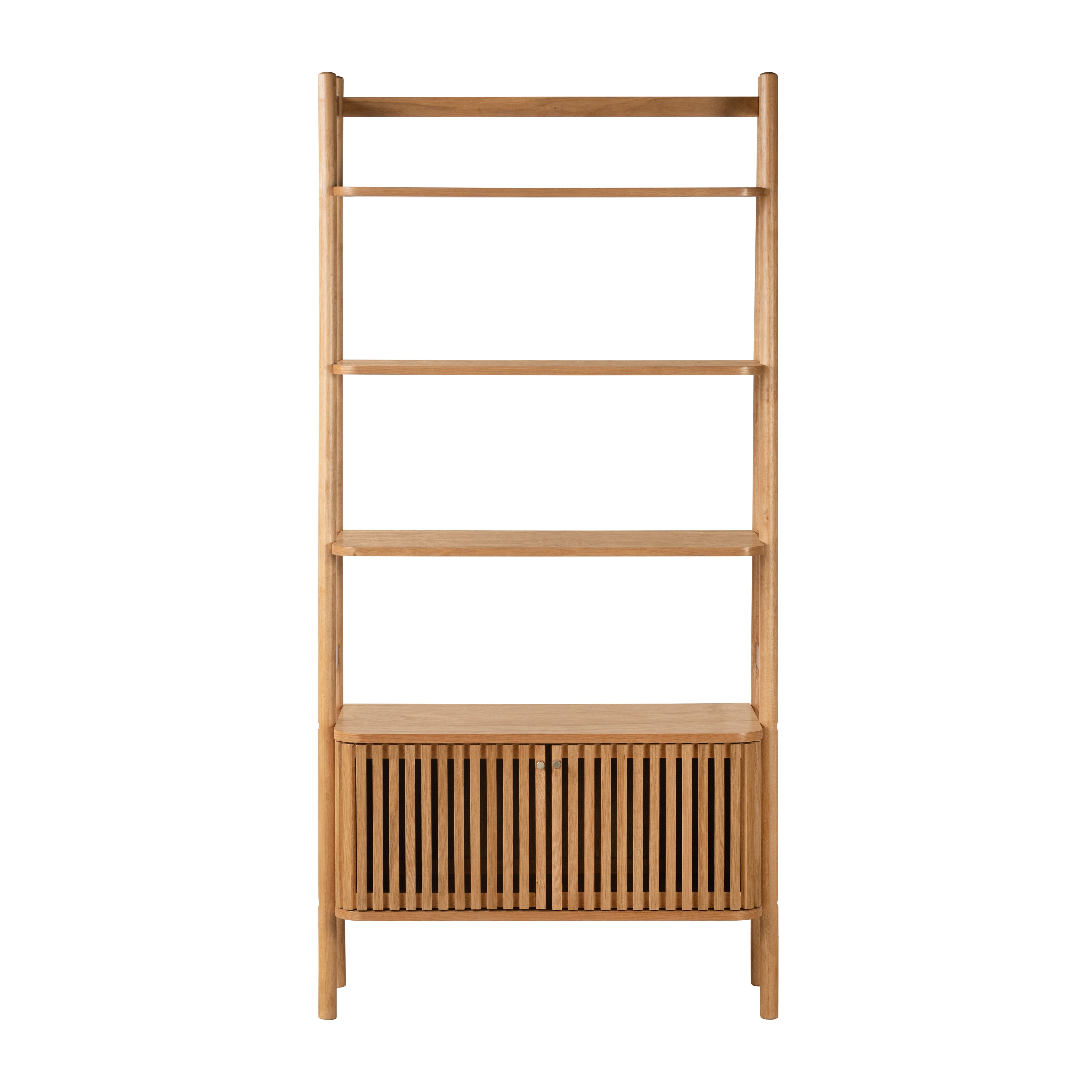 Colton Natural Wood Storage Display Unit Cabinet