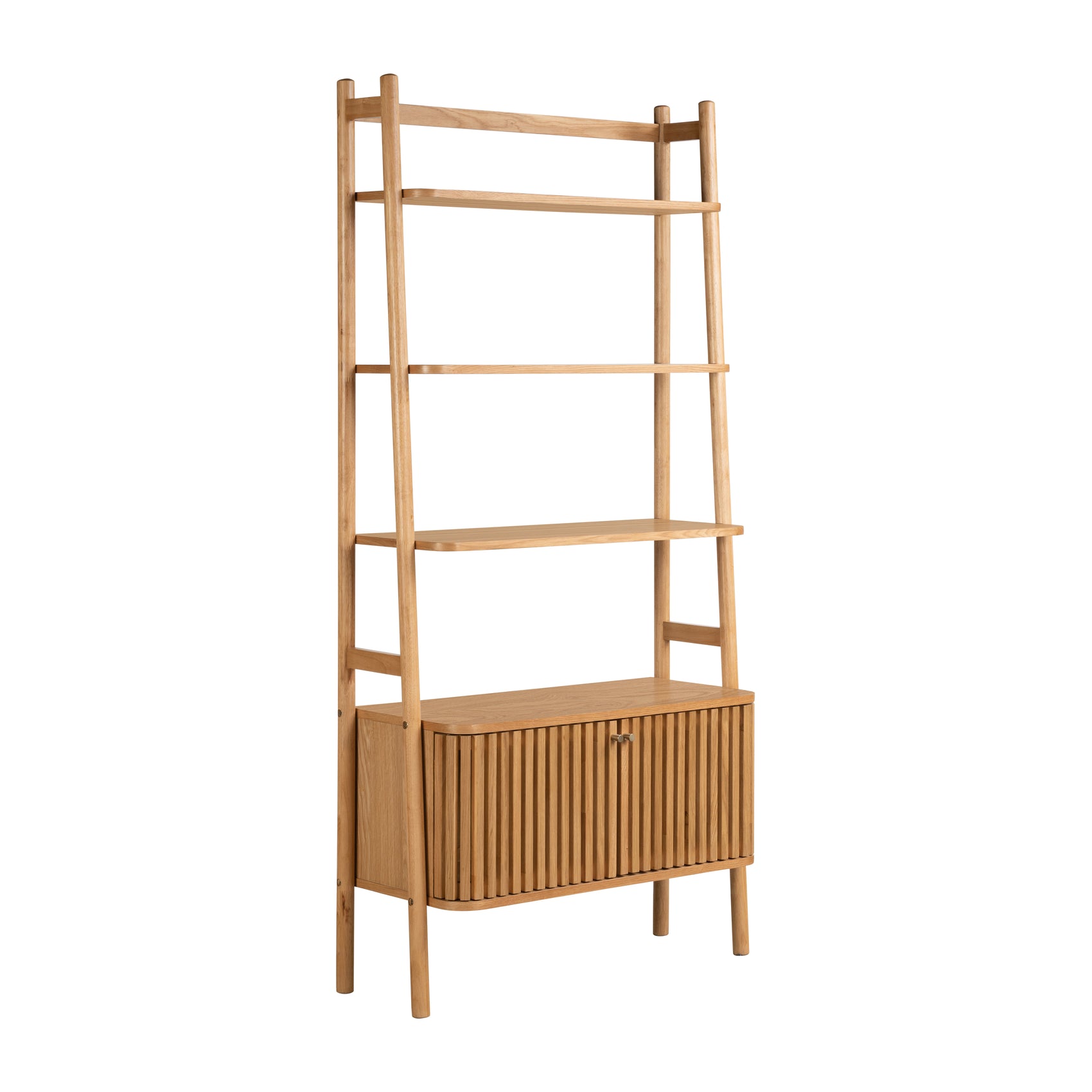 Colton Natural Wood Storage Display Unit Cabinet