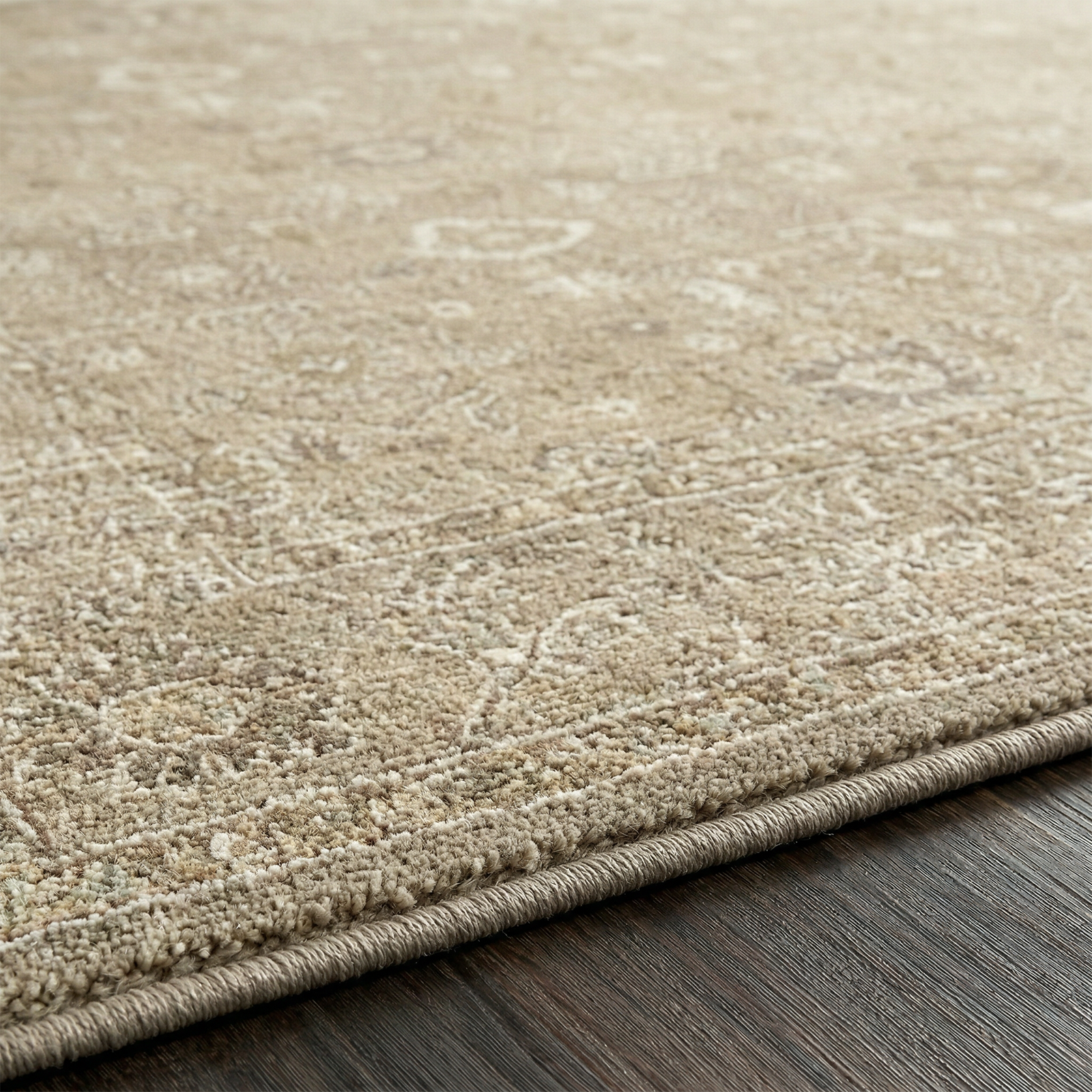 Penny Becki Owens Vintage Traditional Vintage Boho Fringe Tan & Ivory & Mustard Polyester Rug 160x213cm - texture detail