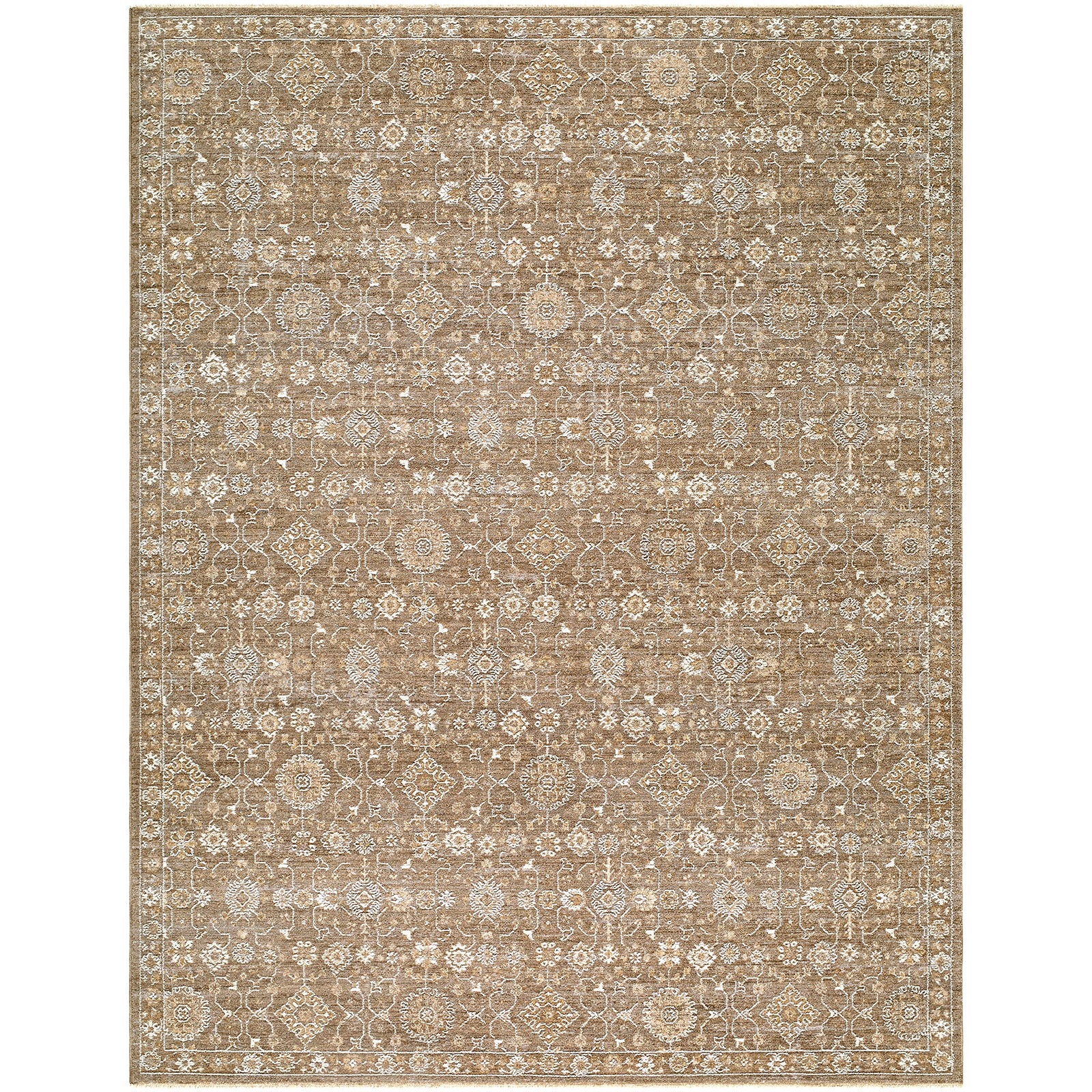 Penny Becki Owens Vintage Traditional Vintage Boho Fringe Tan & Medium Grey Polyester Rug 160x213cm - product image