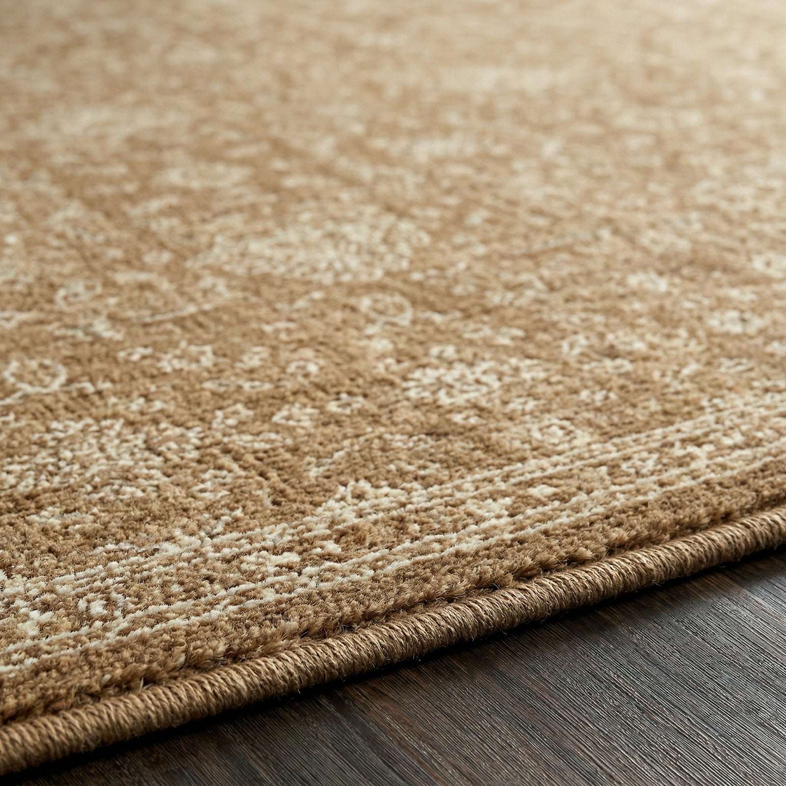 Penny Becki Owens Vintage Traditional Vintage Boho Fringe Yellow & Tan Polyester Rug 160x213cm - texture detail