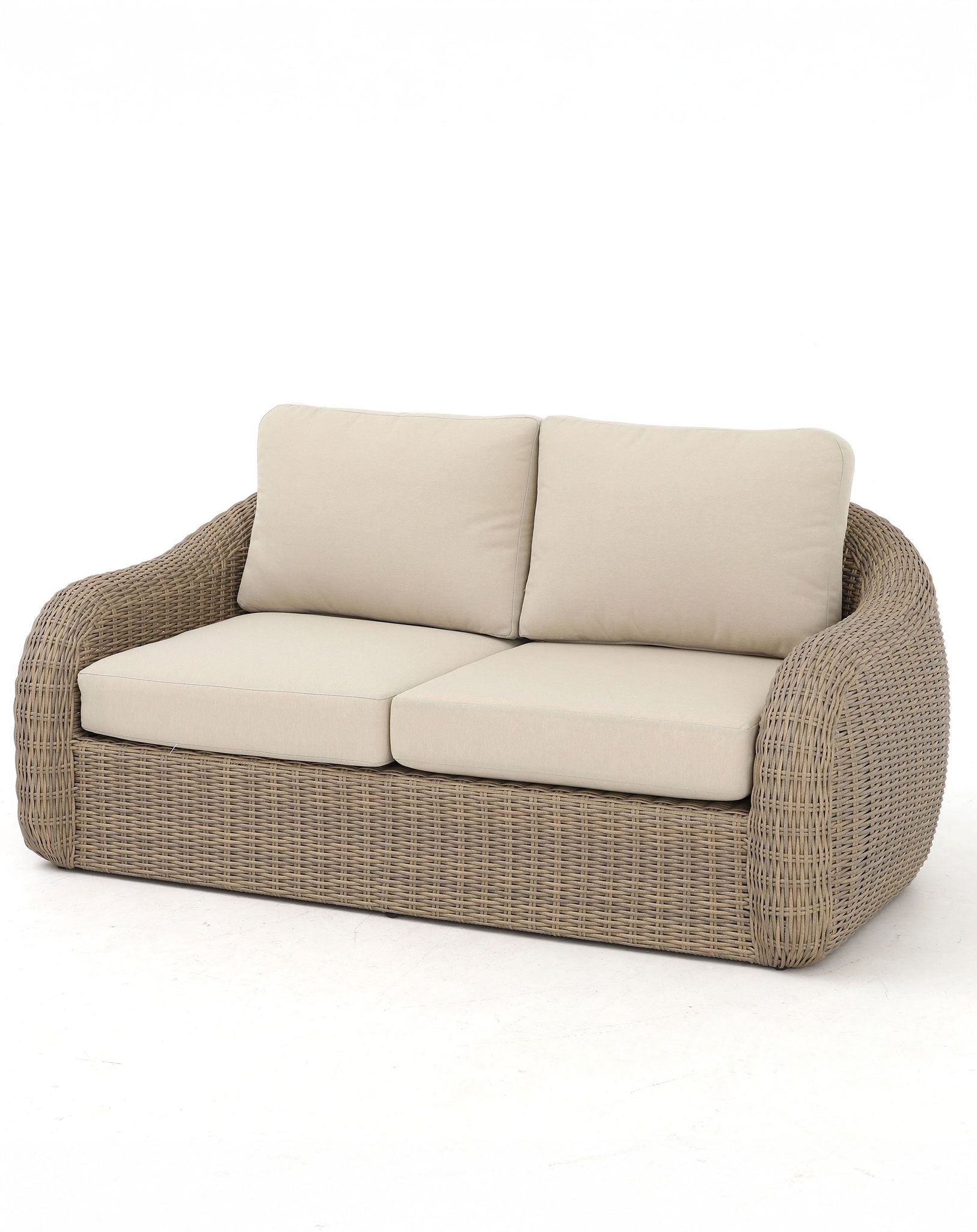 Bora 4 Seater Grey Rattan Lounging Set with Coffee Table
