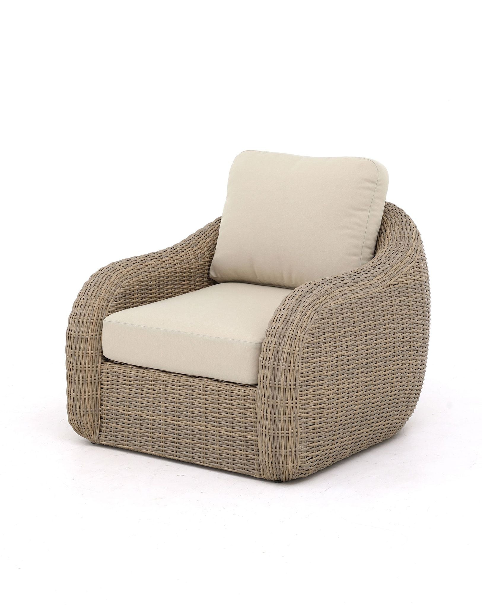 Bora 4 Seater Grey Rattan Lounging Set with Coffee Table
