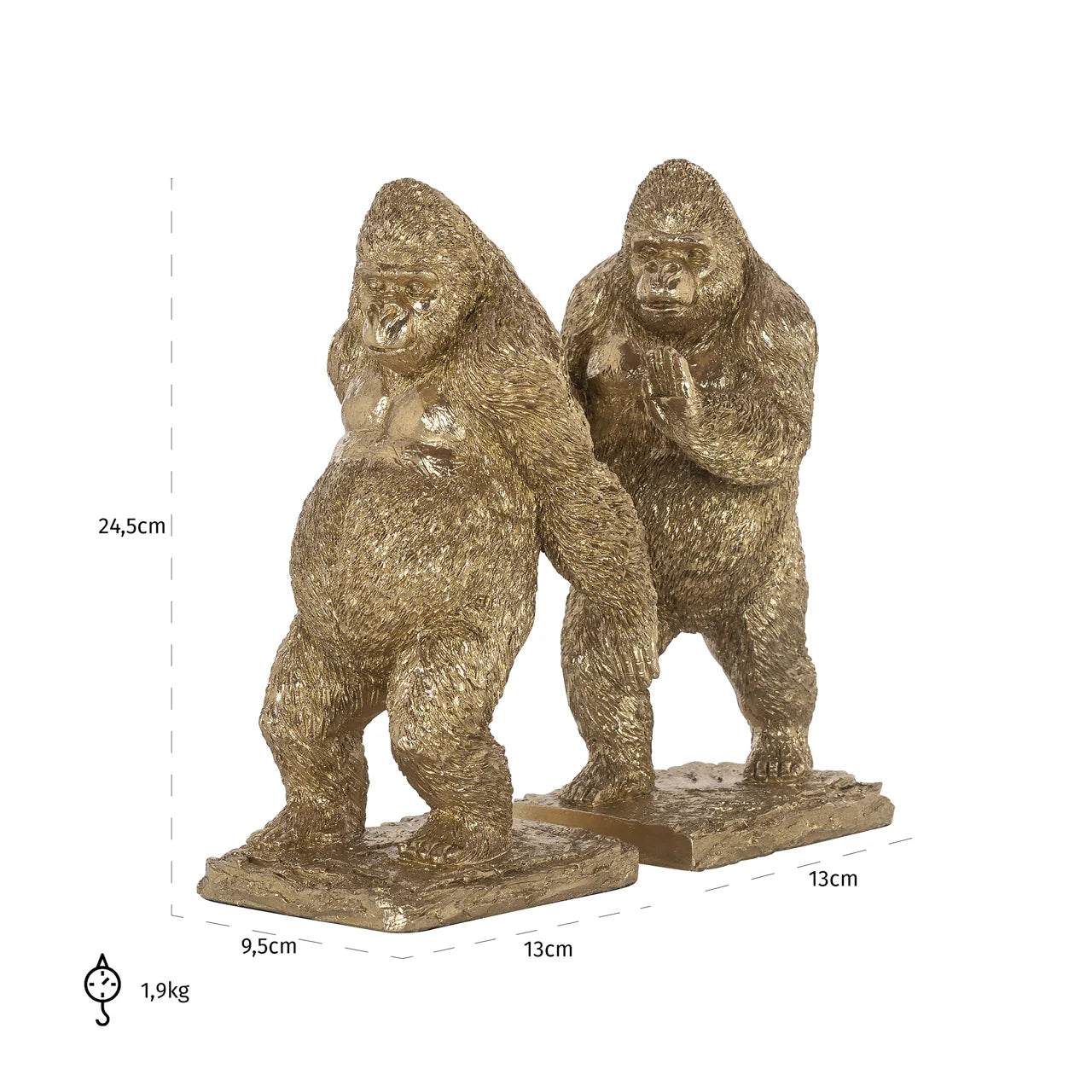 Richmond Interiors Golden Gorillas Book Stand