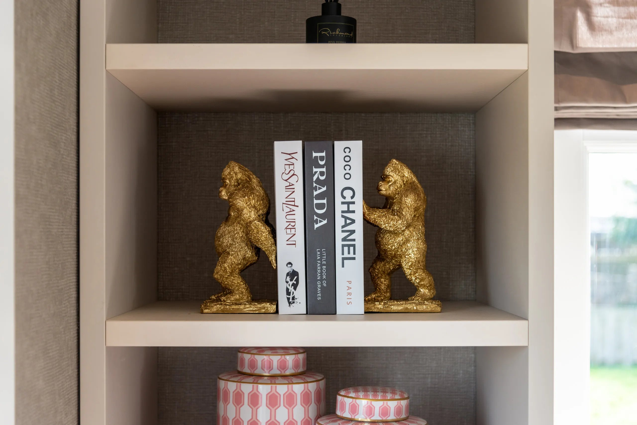 Richmond Interiors Golden Gorillas Book Stand
