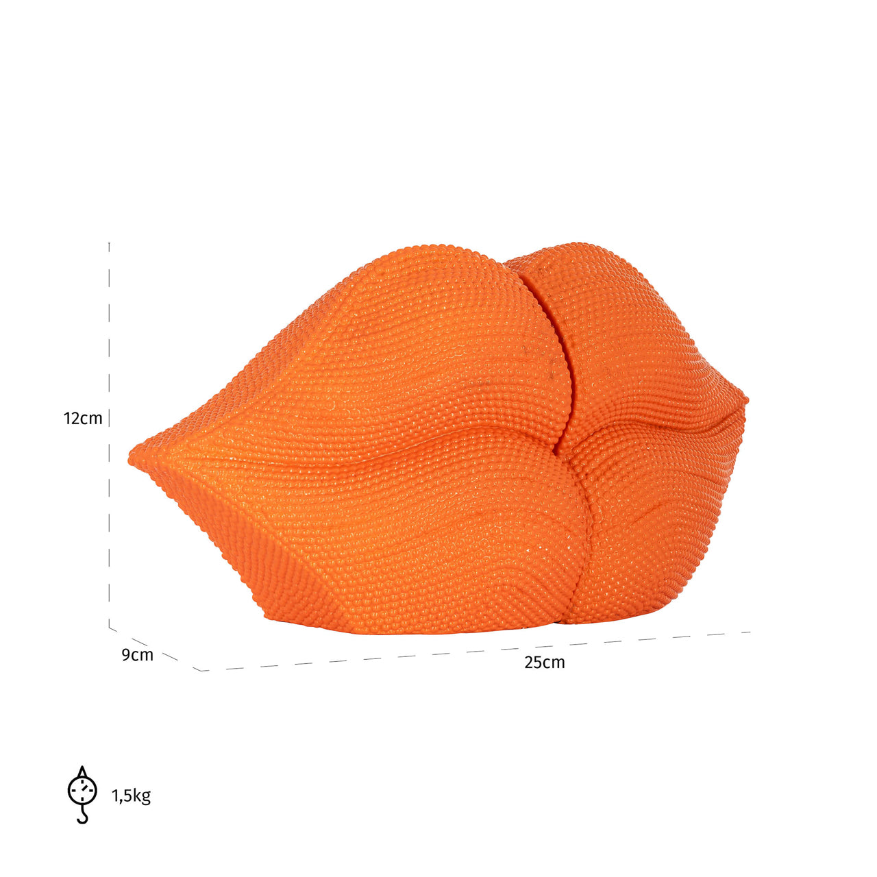 Richmond Interiors Orange Lips Book Ends