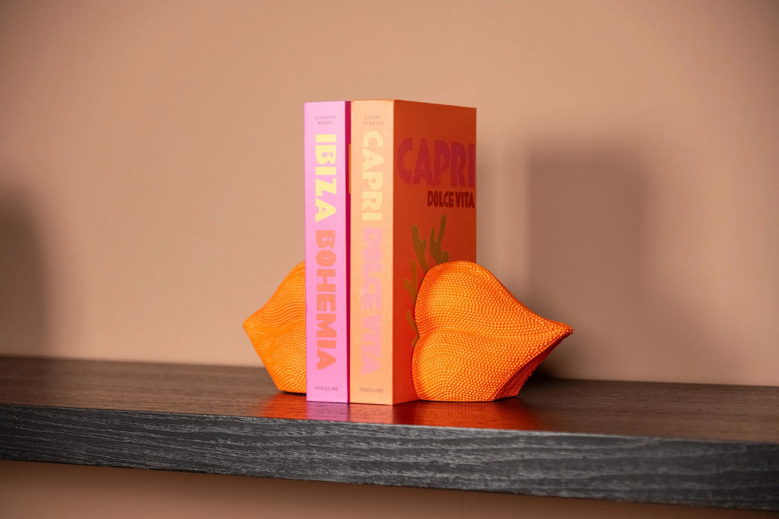 Richmond Interiors Orange Lips Book Ends