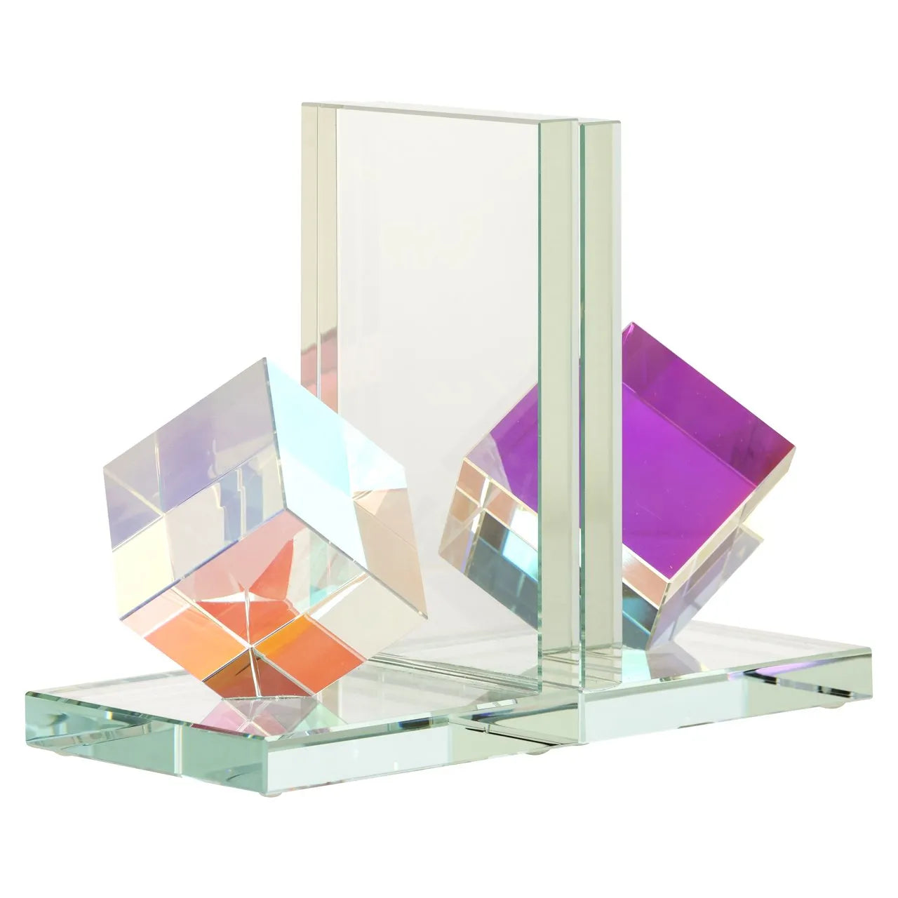 Richmond Interiors Art Deco Blocks Crystal Glass Bookstands