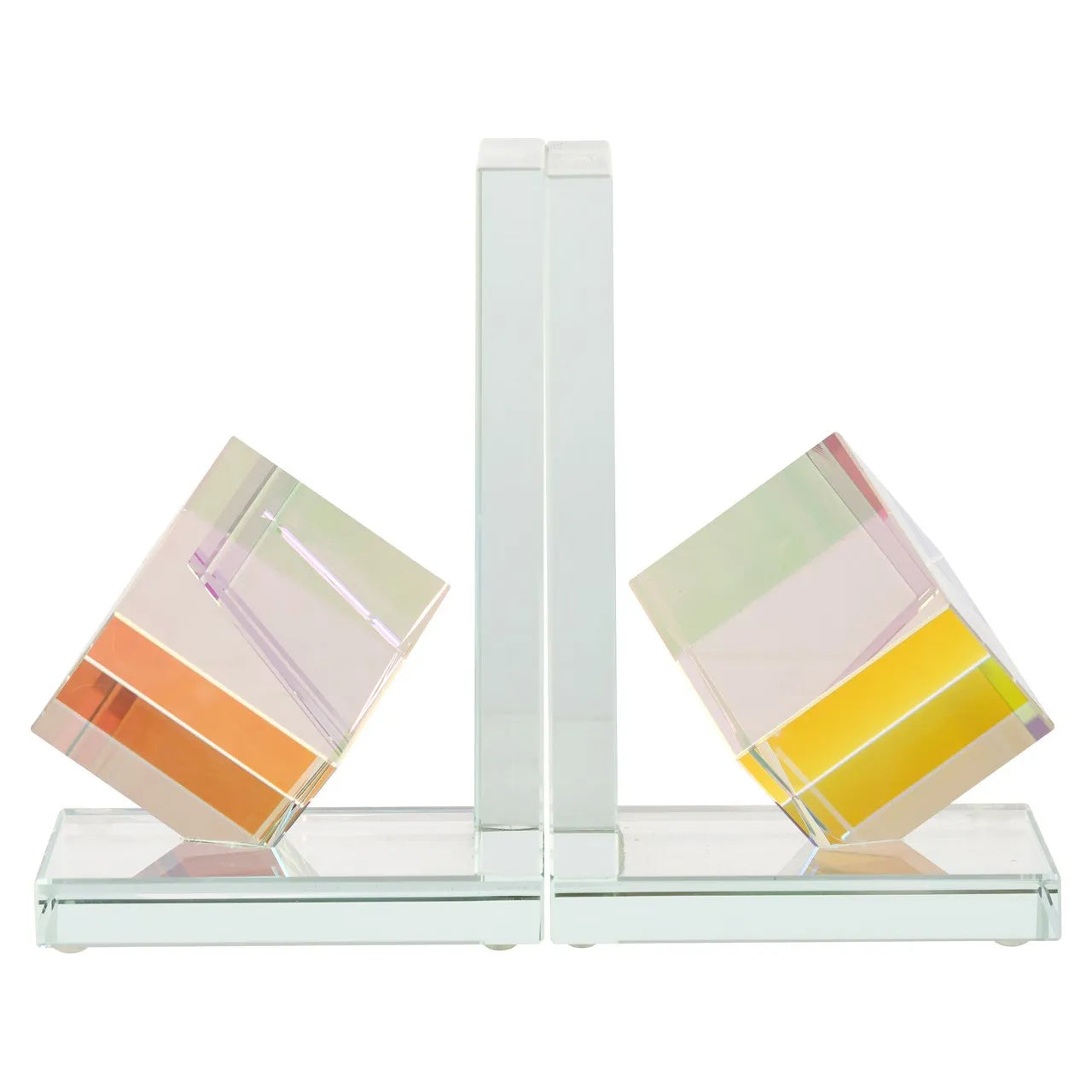 Richmond Interiors Art Deco Blocks Crystal Glass Bookstands