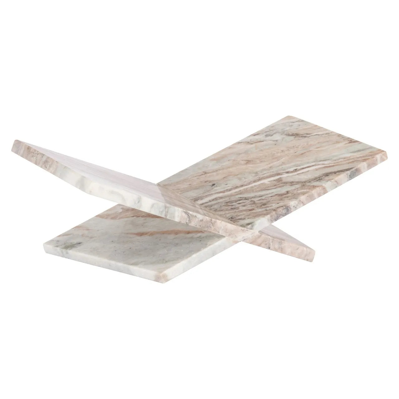 Richmond Interiors Belicia Blush Beige Marble Bookstands
