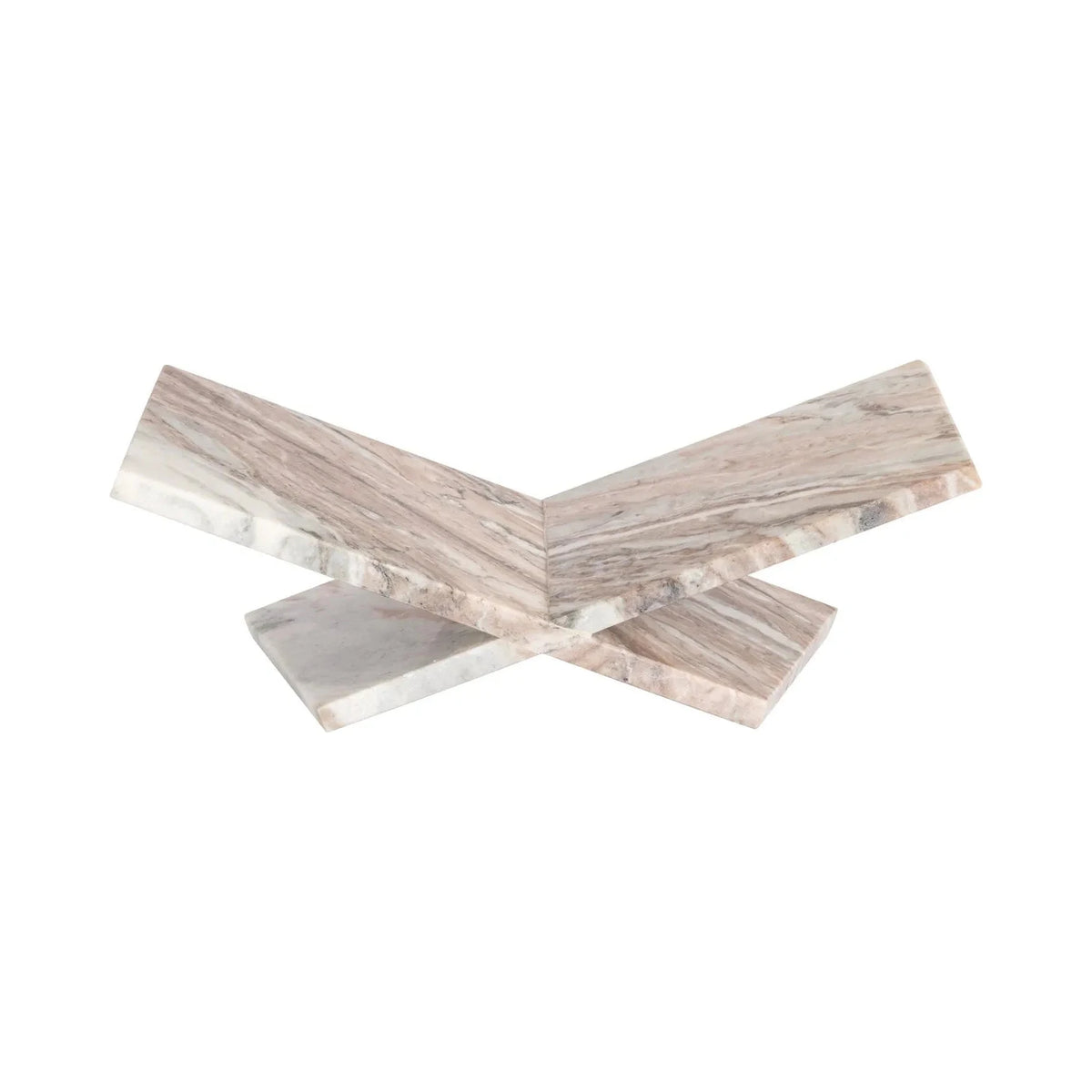 Richmond Interiors Belicia Blush Beige Marble Bookstands