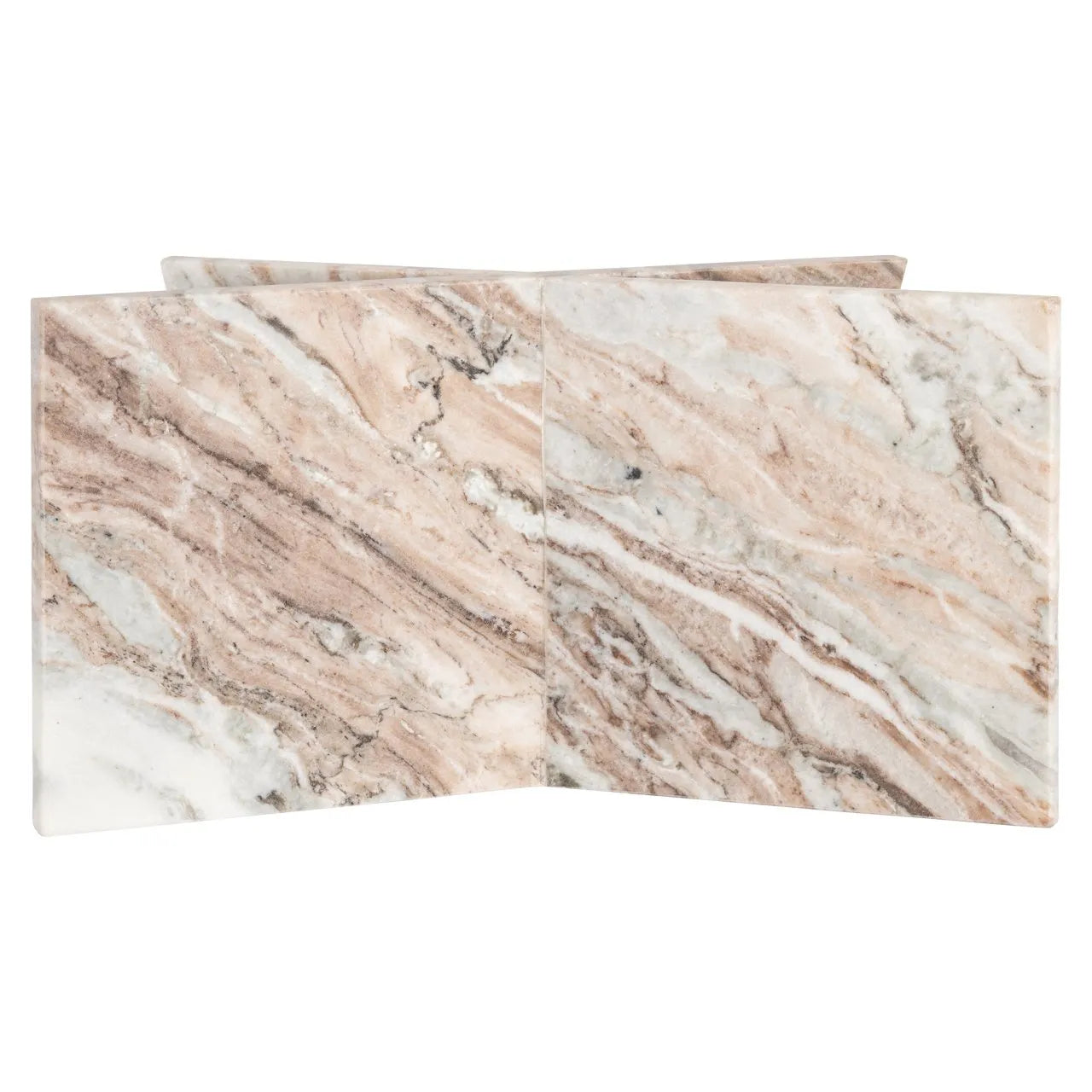 Richmond Interiors Belicia Blush Beige Marble Bookstands