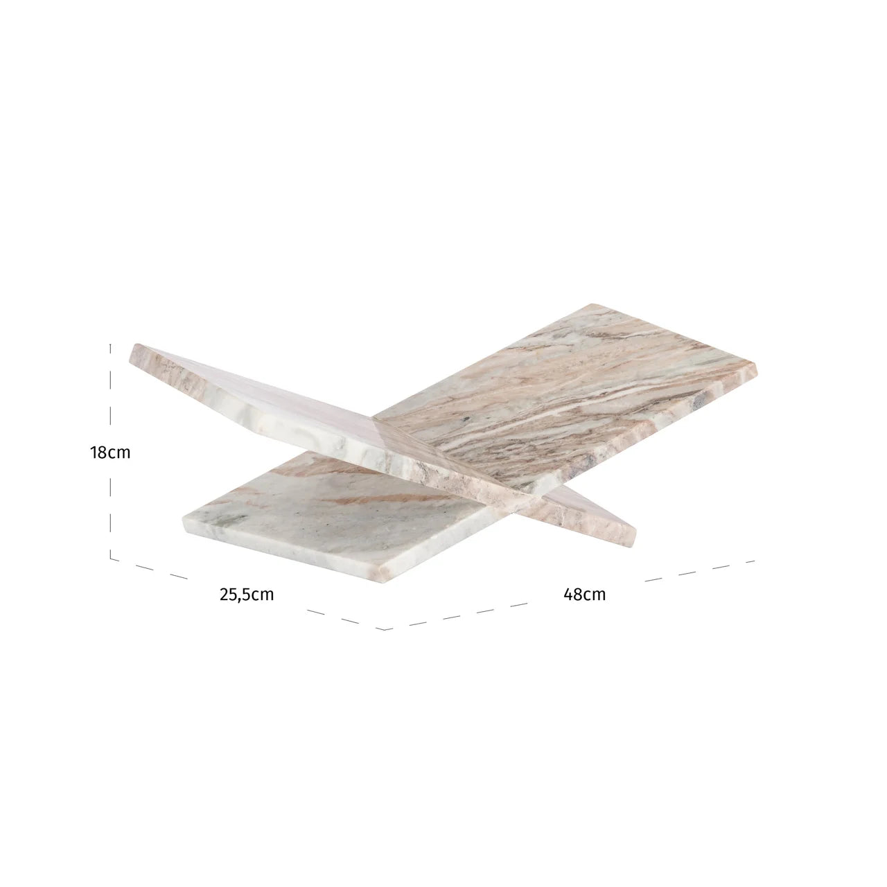 Richmond Interiors Belicia Blush Beige Marble Bookstands