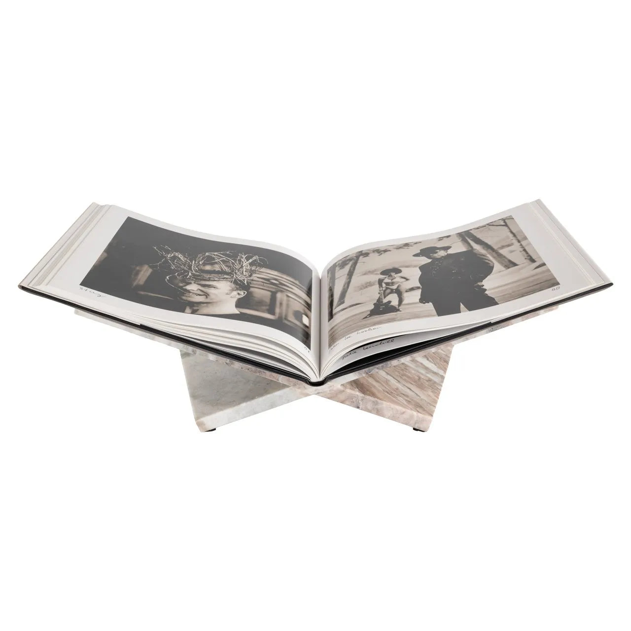 Richmond Interiors Belicia Blush Beige Marble Bookstands
