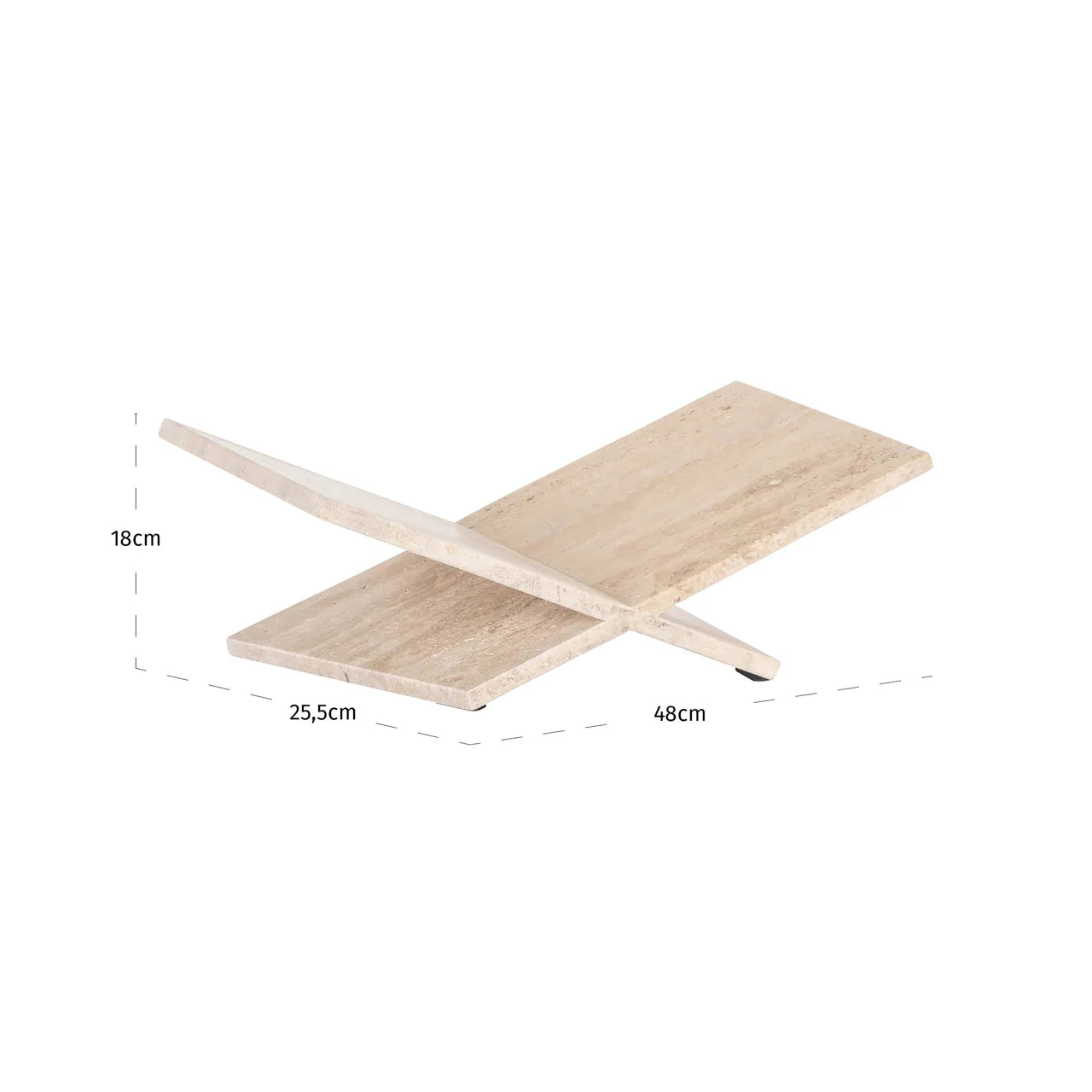 Richmond Interiors Belice Travertine Marble Bookstands