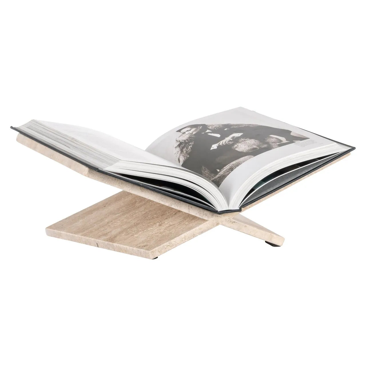 Richmond Interiors Belice Travertine Marble Bookstands