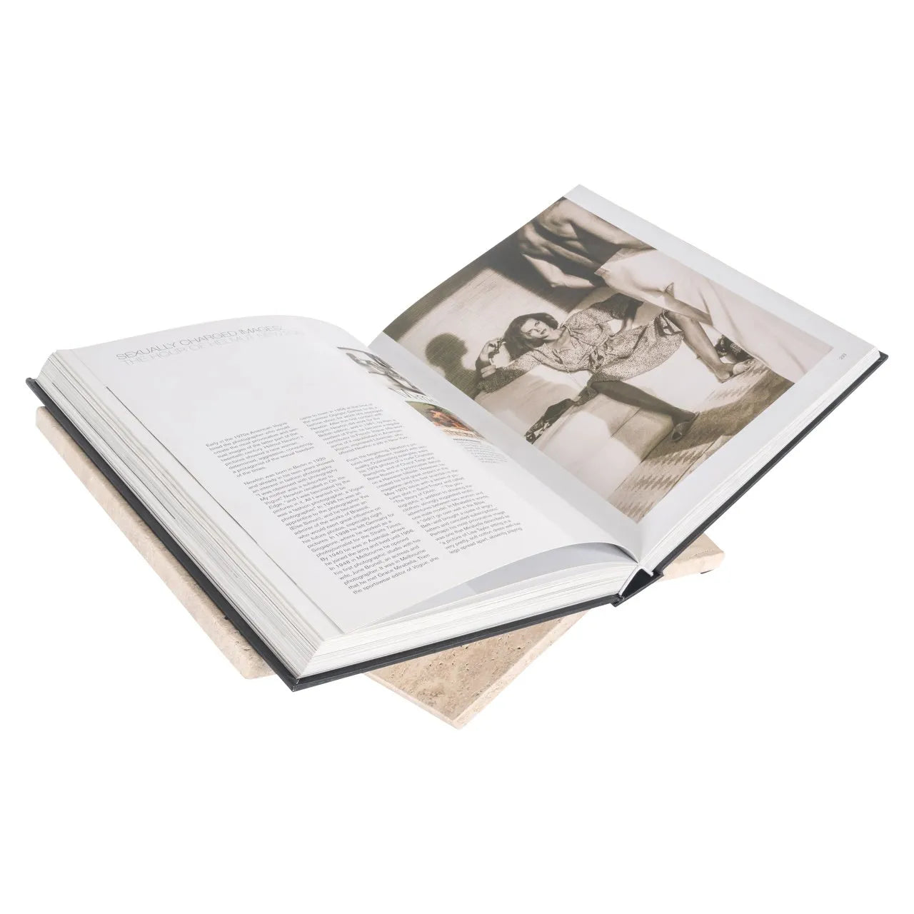 Richmond Interiors Belice Travertine Marble Bookstands