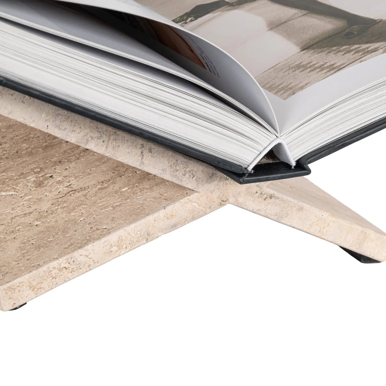 Richmond Interiors Belice Travertine Marble Bookstands