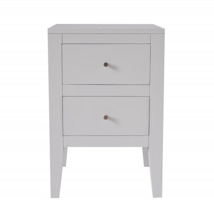 DI Designs Alton White Birch Wood Bedside Table