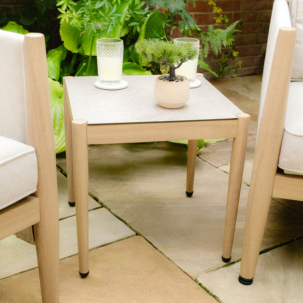 Burford 2 Seater Lounge Set - Almond