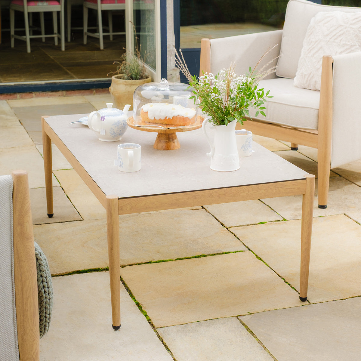 Burford 3 Seater Sofa Set - with Seasonsure Cushions - Almond